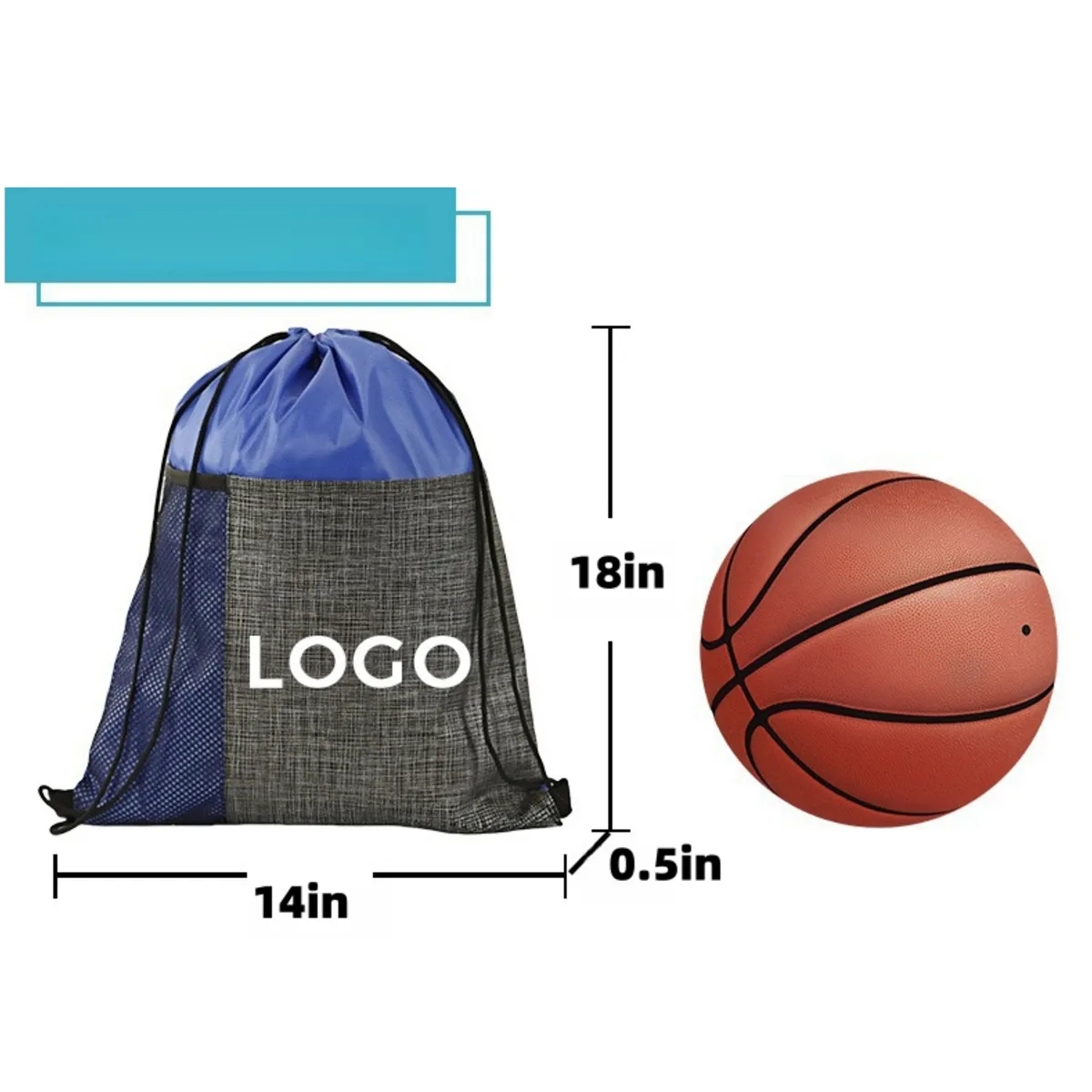 Etched Pocket Drawstring Sportpack 2