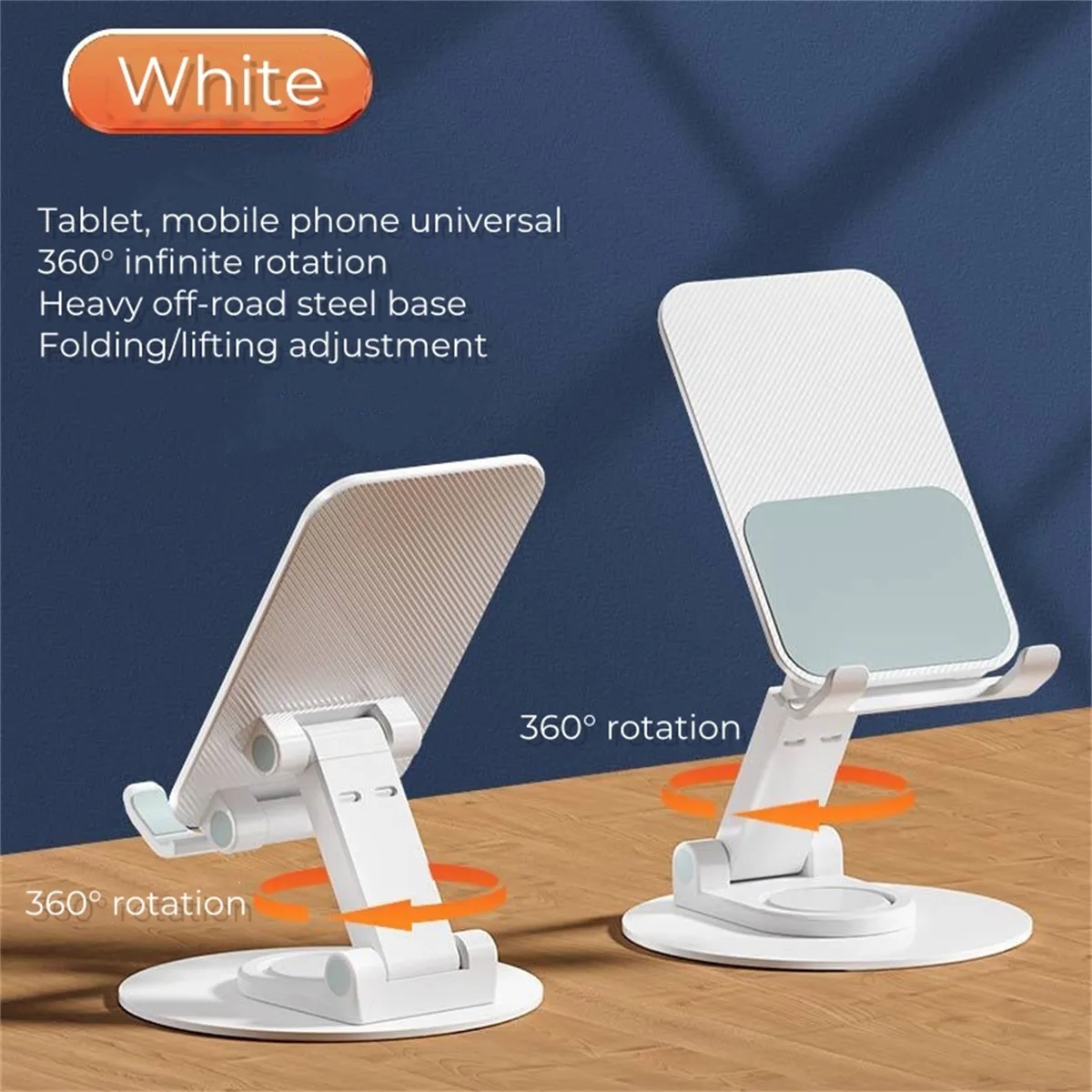 Rotating Height Adjustable Cell Phone Stand for Desk 2