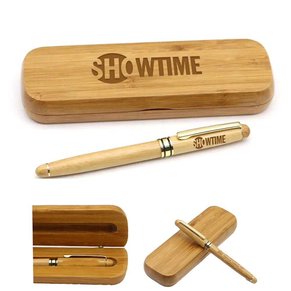 Executive Wooden Rollerball Pen Set 1