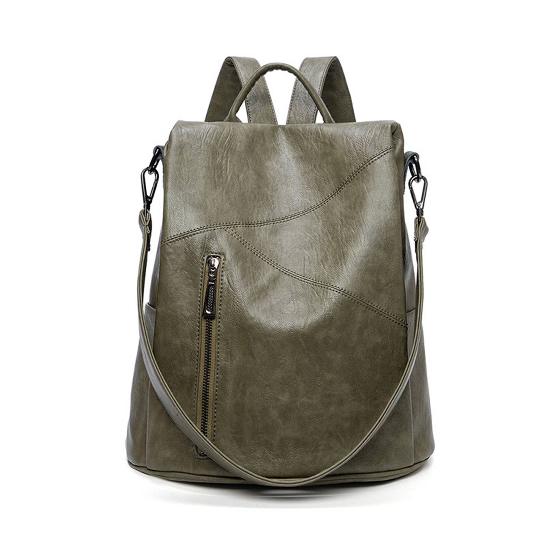 Polyurethane Women Purse Fashion Travel Shoulder Backpack 3