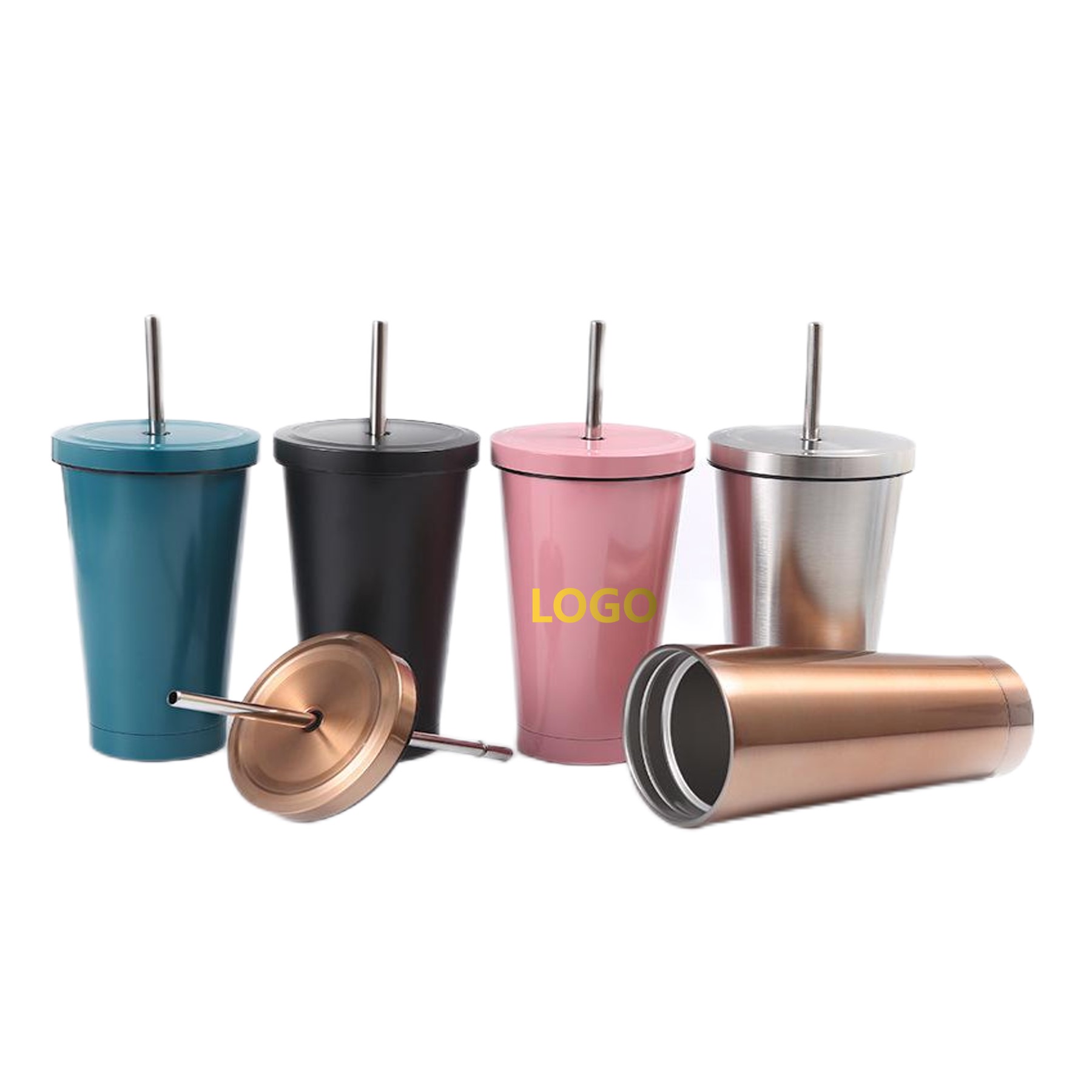 17 oz. Stainless Steel Straw Tumbler (direct import) 2