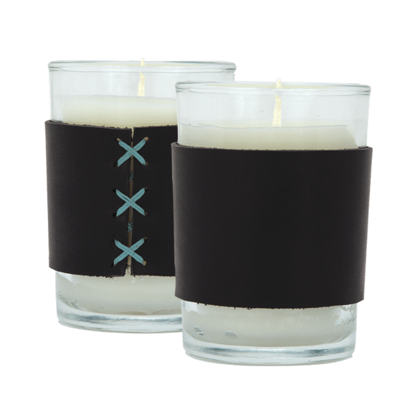Harper 8 oz. Leather Wrapped Candle 43