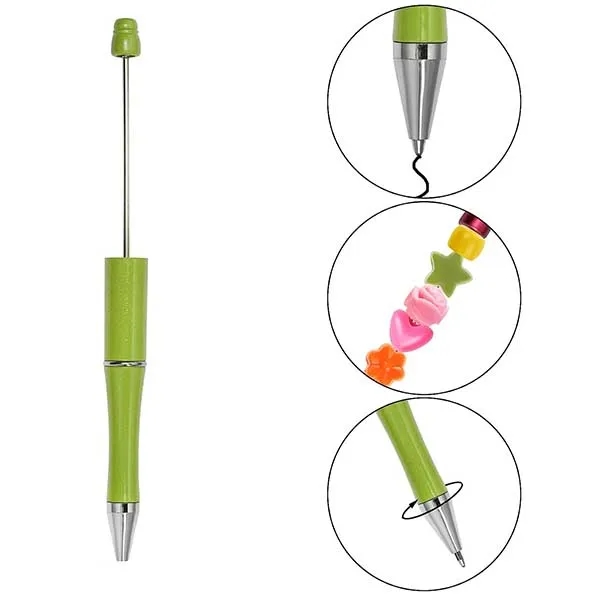 DIY Plastic Beadable Bead Ballpoint Ball Pen 9