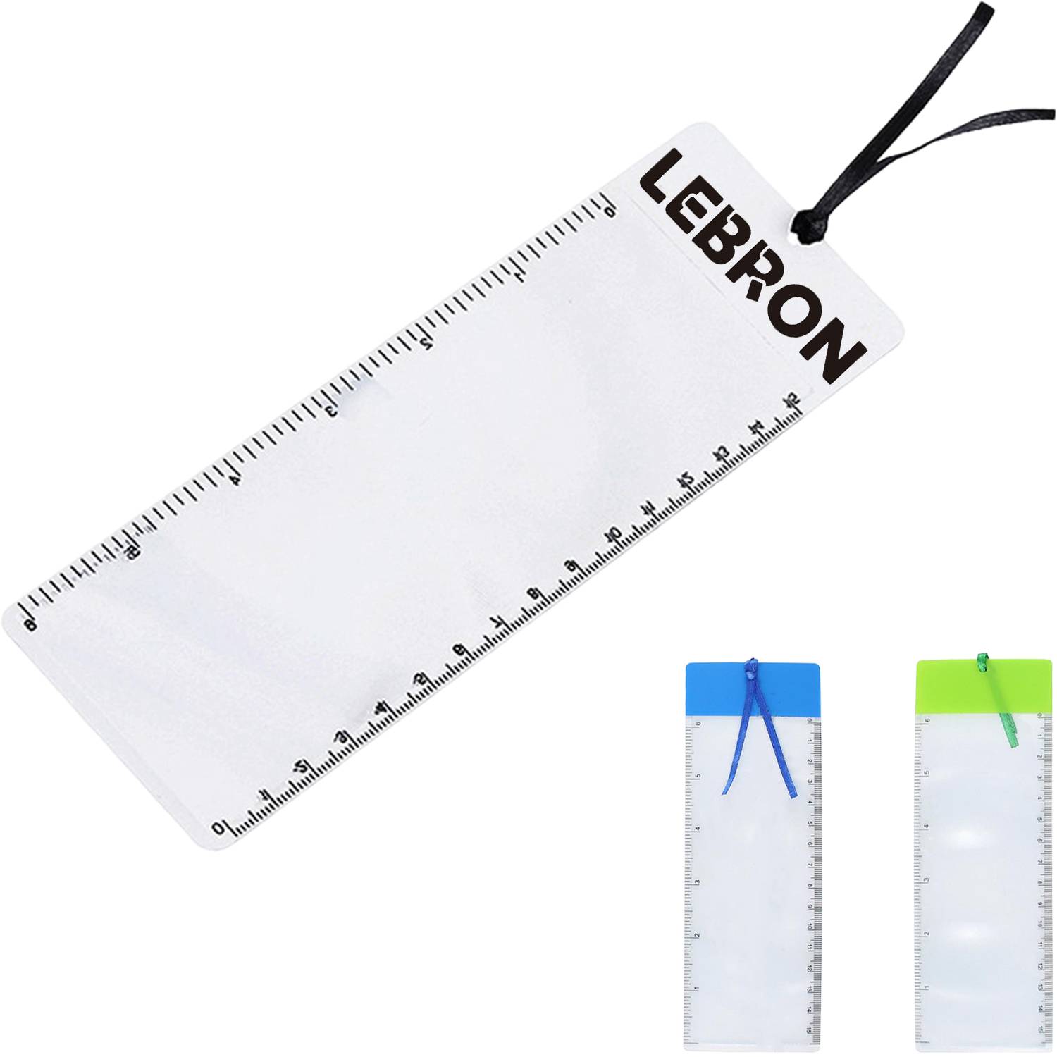 3 in 1 PVC Thin Magnifying Bookmark Ruler 2