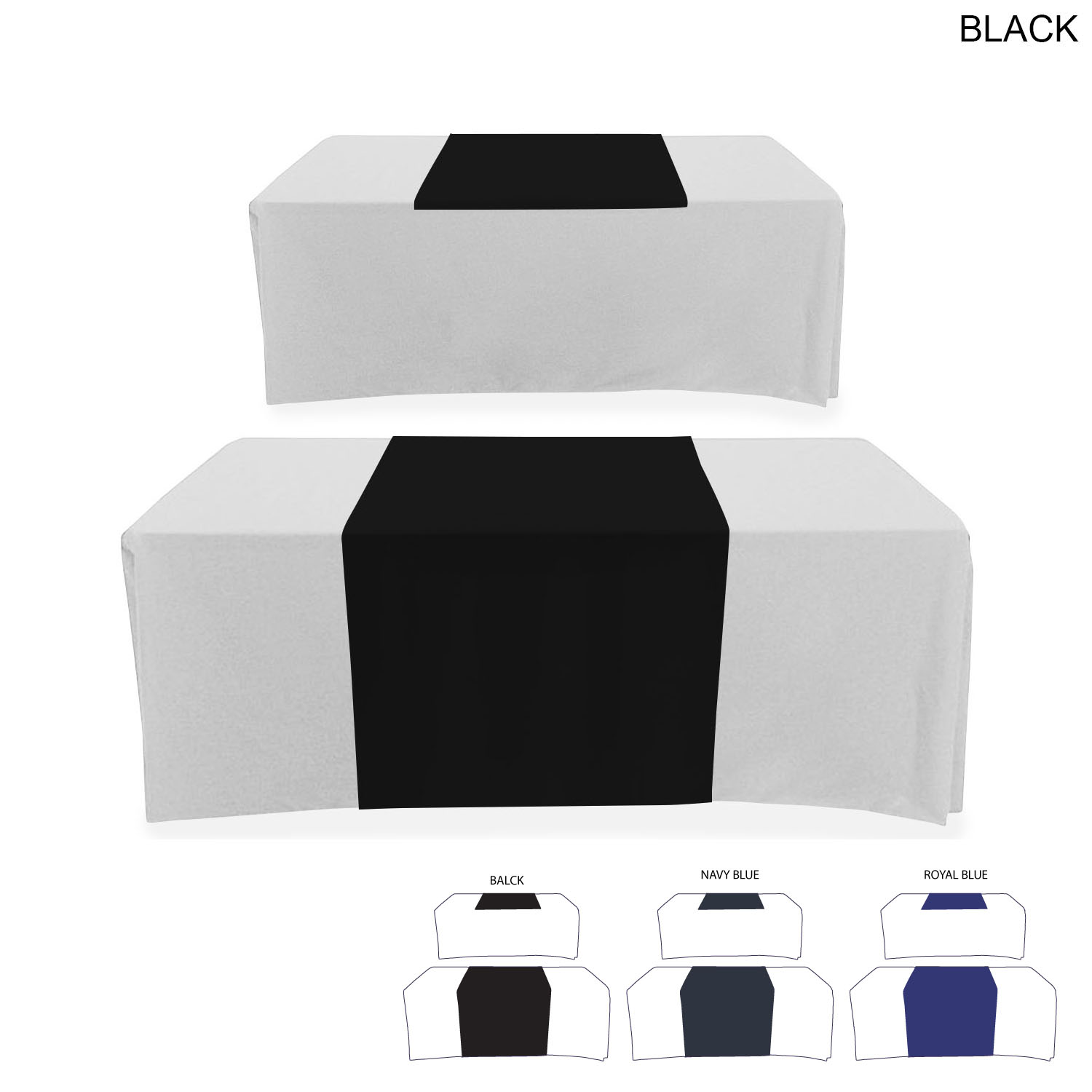 Polycotton Twill Table Runner, 30x60, Covers Front and Top of the table, Blank only 1