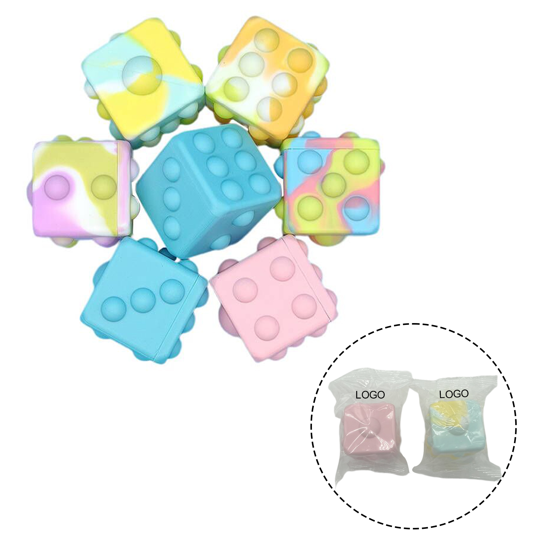 Silicone Decompression Dice Cube 1