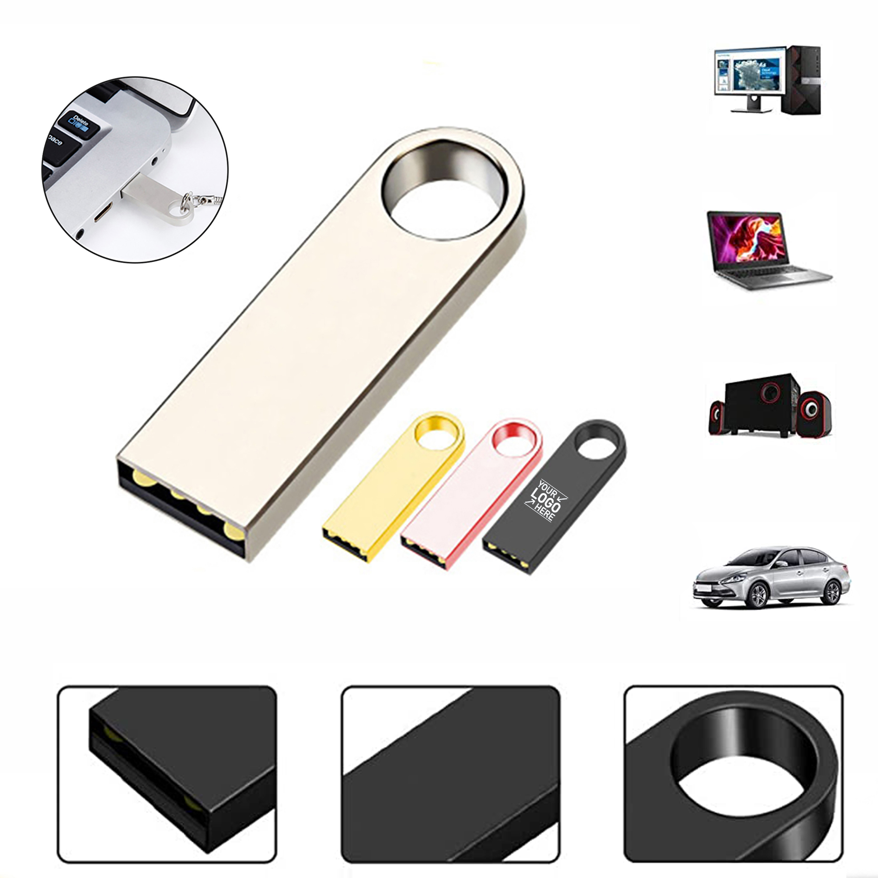 Metal Casing Mini USB Flash Drive 2