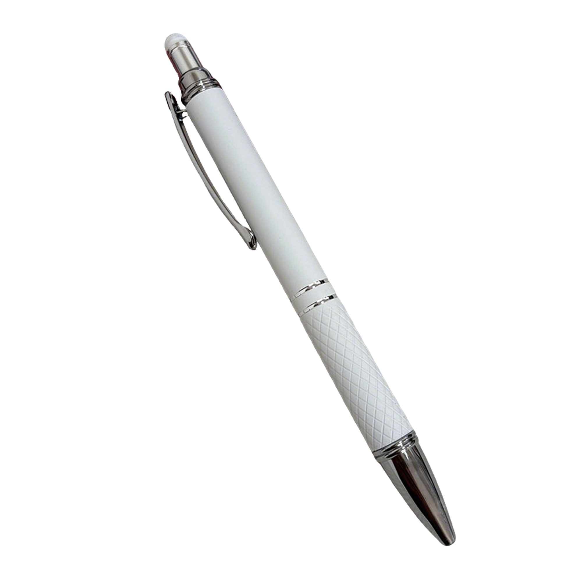 Metallic Stylus Ballpoint Pen With Soft Touch 5.5" Length 1