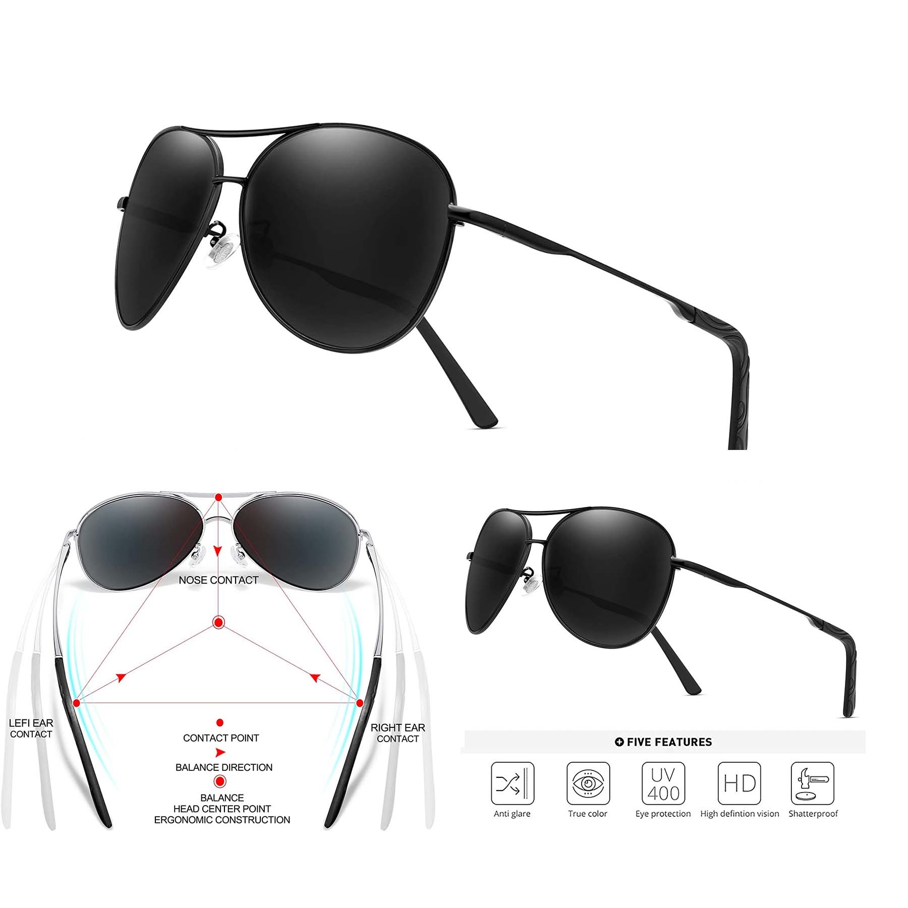 Aviator Sunglasses for Men Women 3