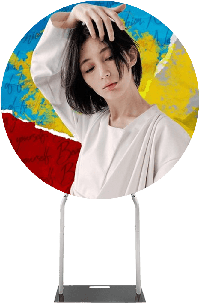 79" dia. x 87"h Round Backdrop Display - Fabric Only 1