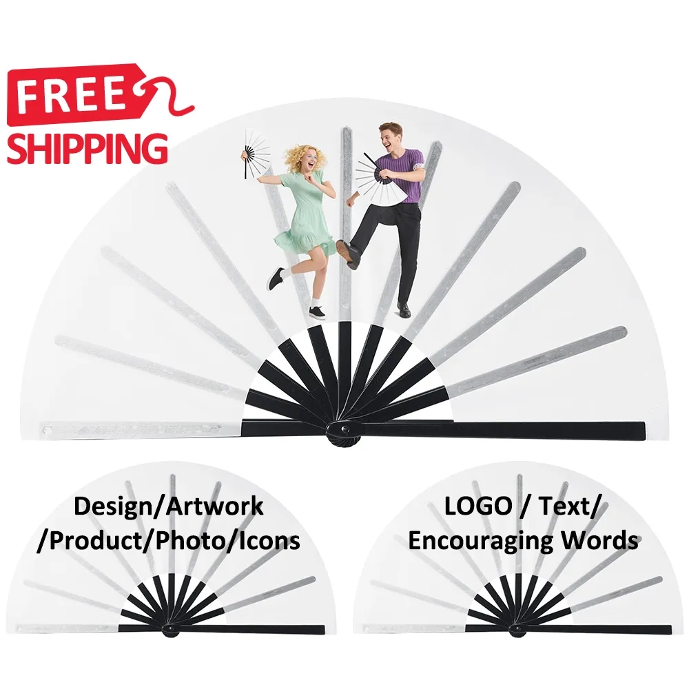 Bulk Custom Photo Text Dance Fans Wholesale Promotional 6