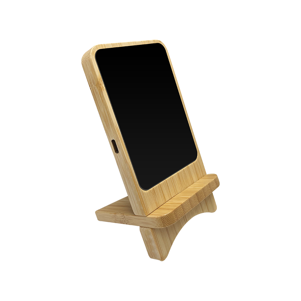 Aurora  Light-up Bamboo Wireless Charger Stand 6