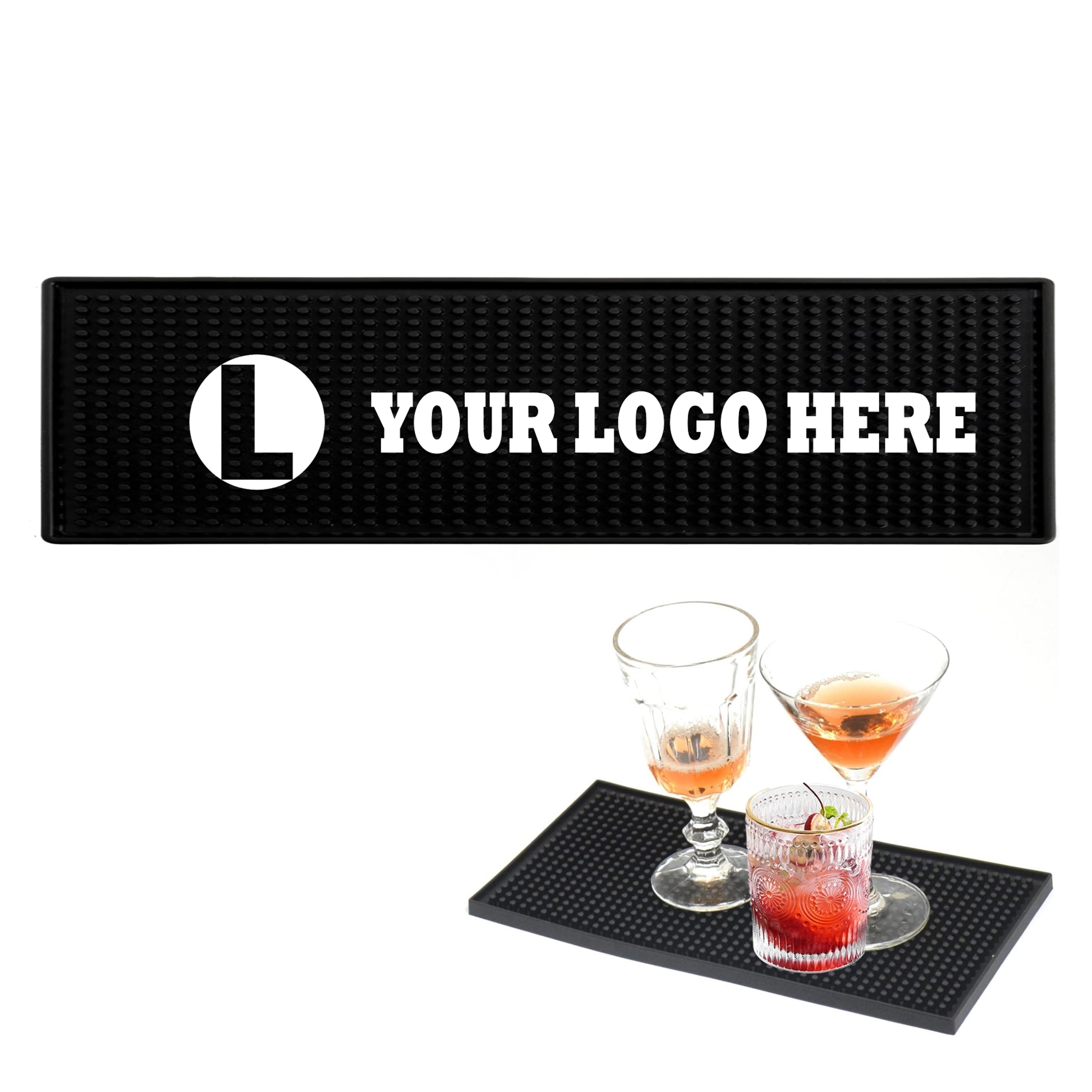 Heavy Duty Vinyl Bar Counter Rail Mat 20' x 3.5' 2
