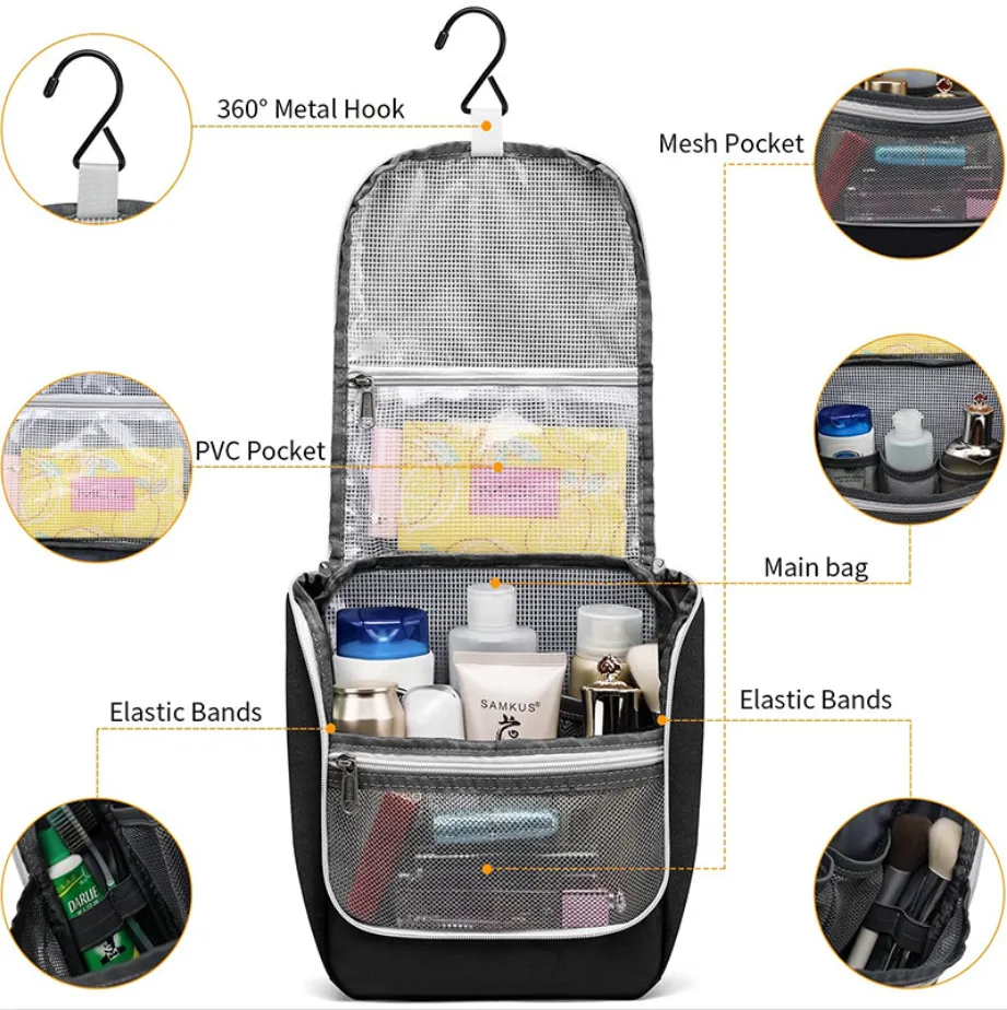 Portable Waterproof & Dry Compartment Cosmetic Bag 2