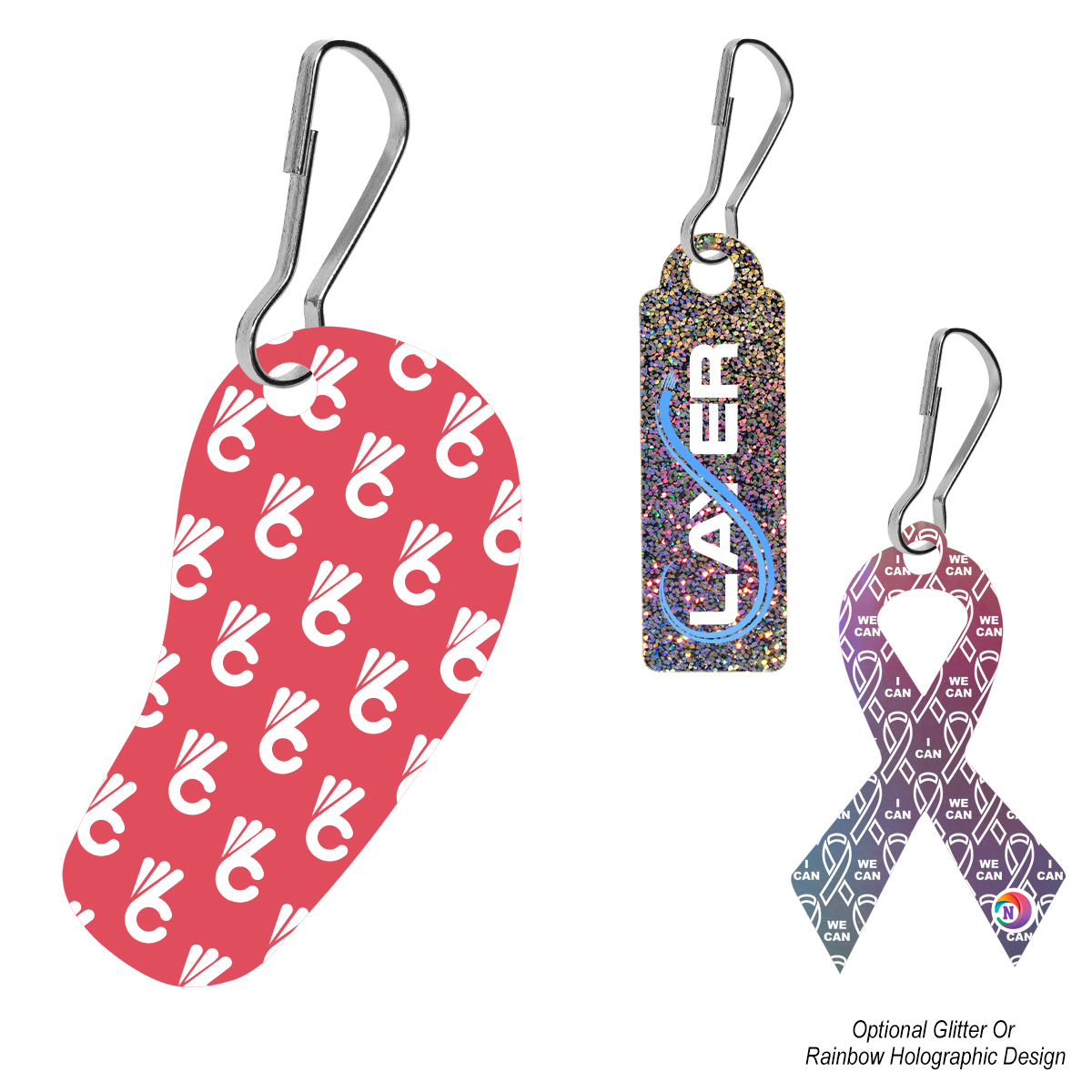 Acrylic Zipper Pull - Custom Shape 4" 2