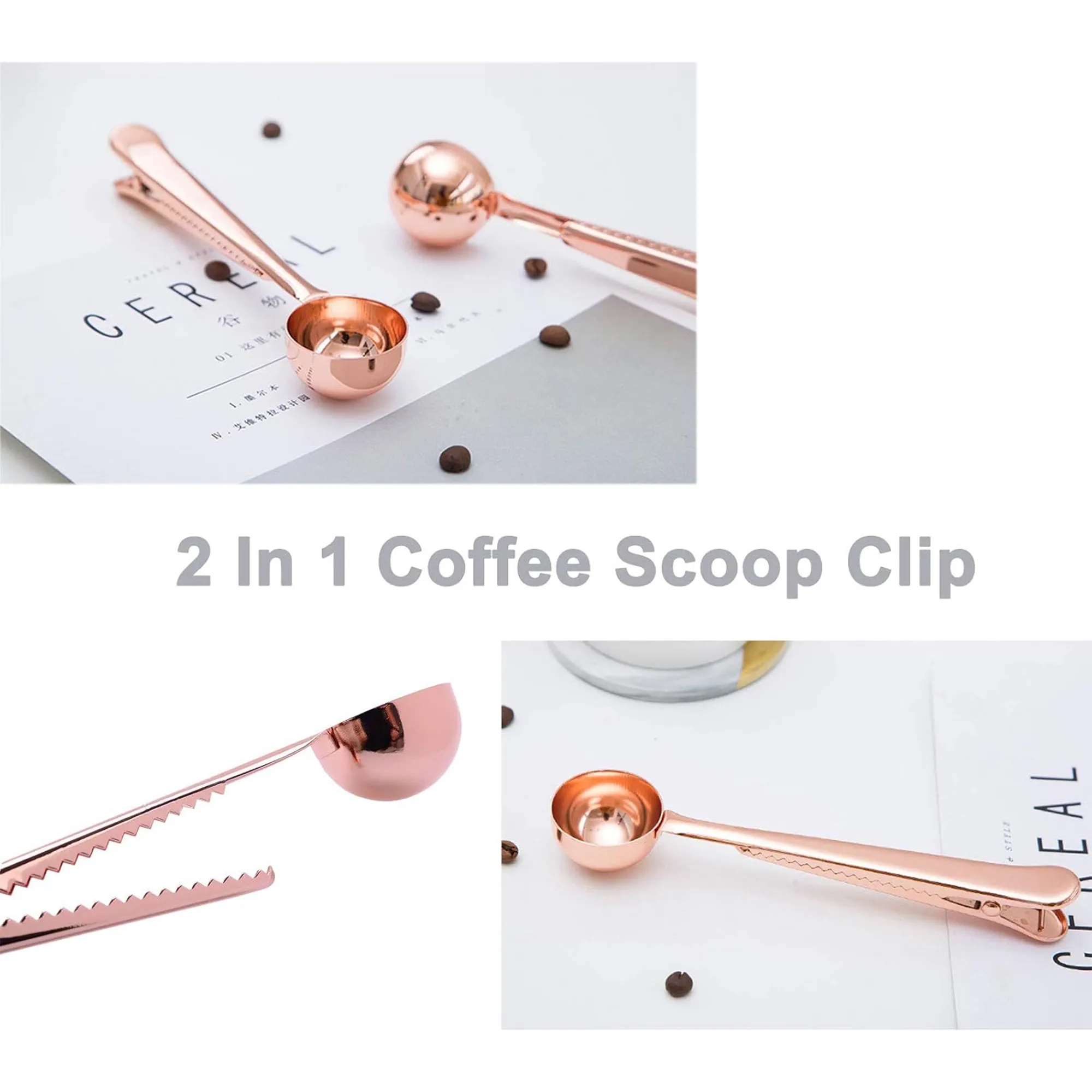 Adjustable Stainless Steel Coffee Spoon Clip 8