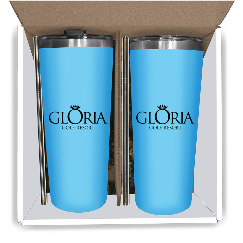 22 oz. Memphis Tumbler With Flip Lid & Straw - Gift Set 8