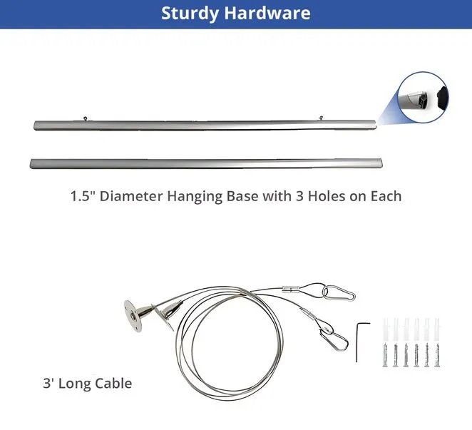 Hanging Clamp Bar Banners - 3' x 2' 3