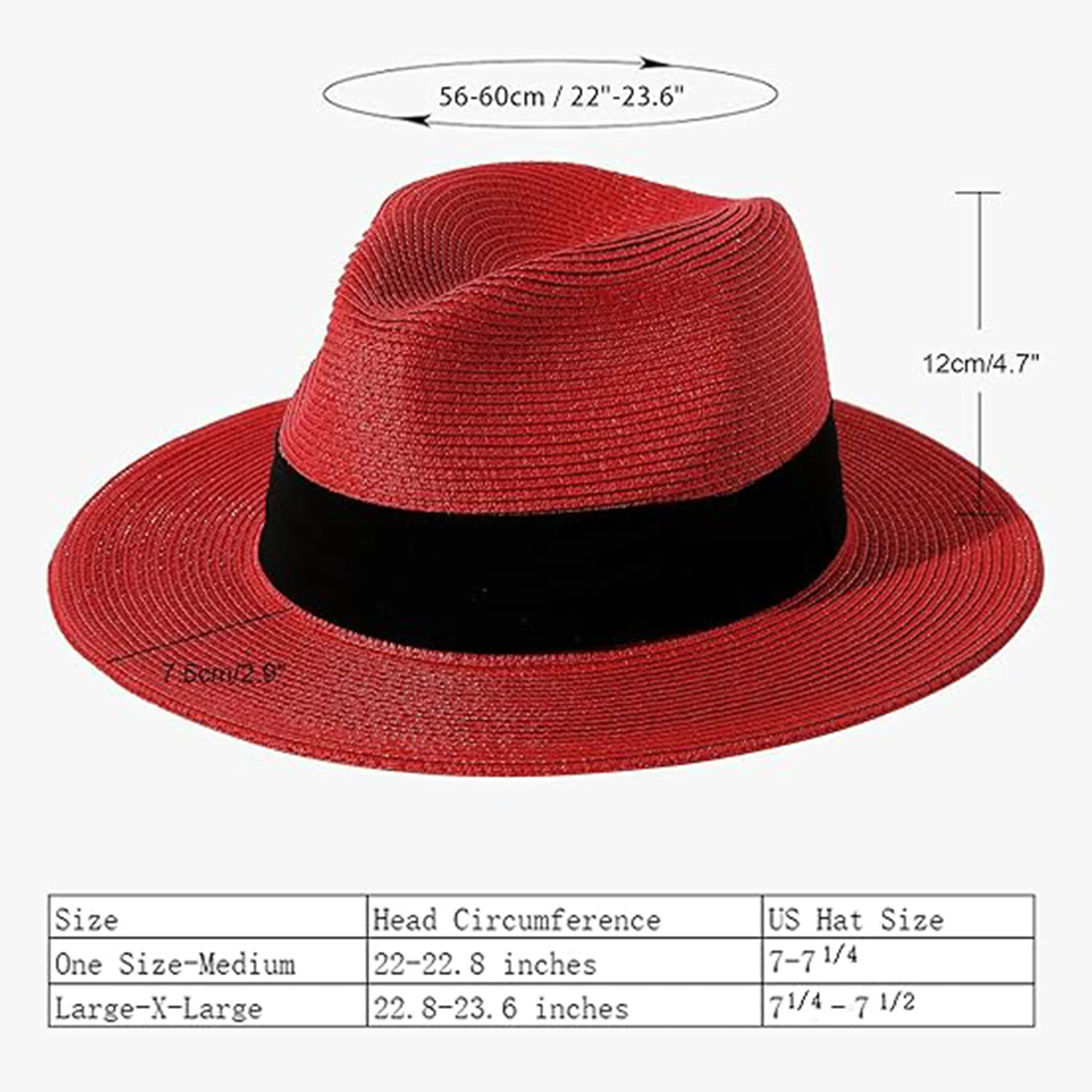 Straw Panama Travel Fedora Beach Sun Hat 1