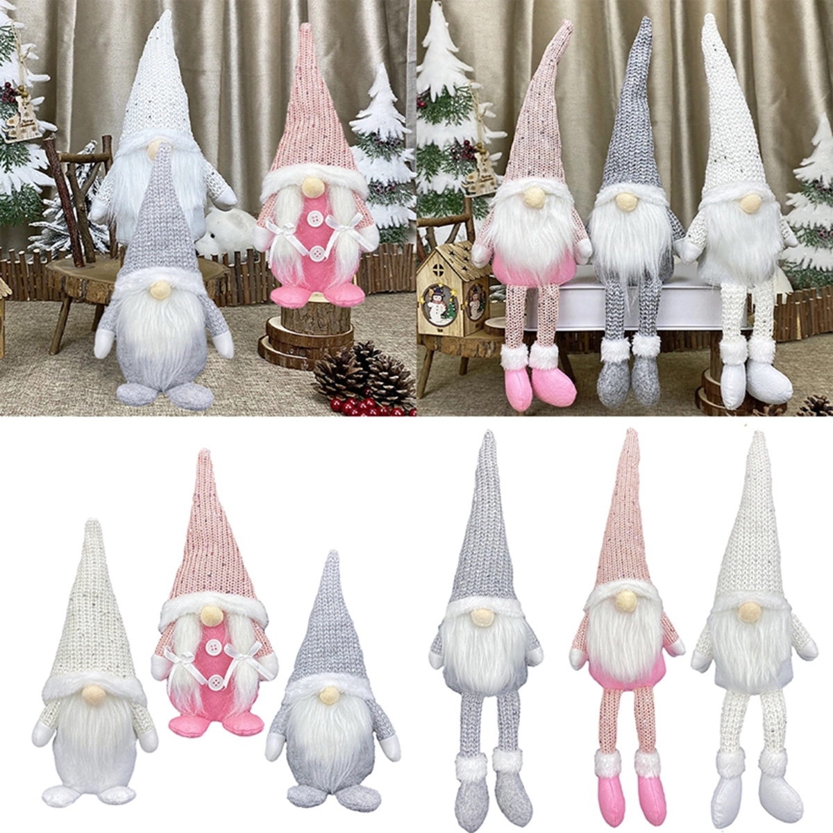 Christmas Plush Gnome Swedish Tomte Faceless Doll Home Decor 3
