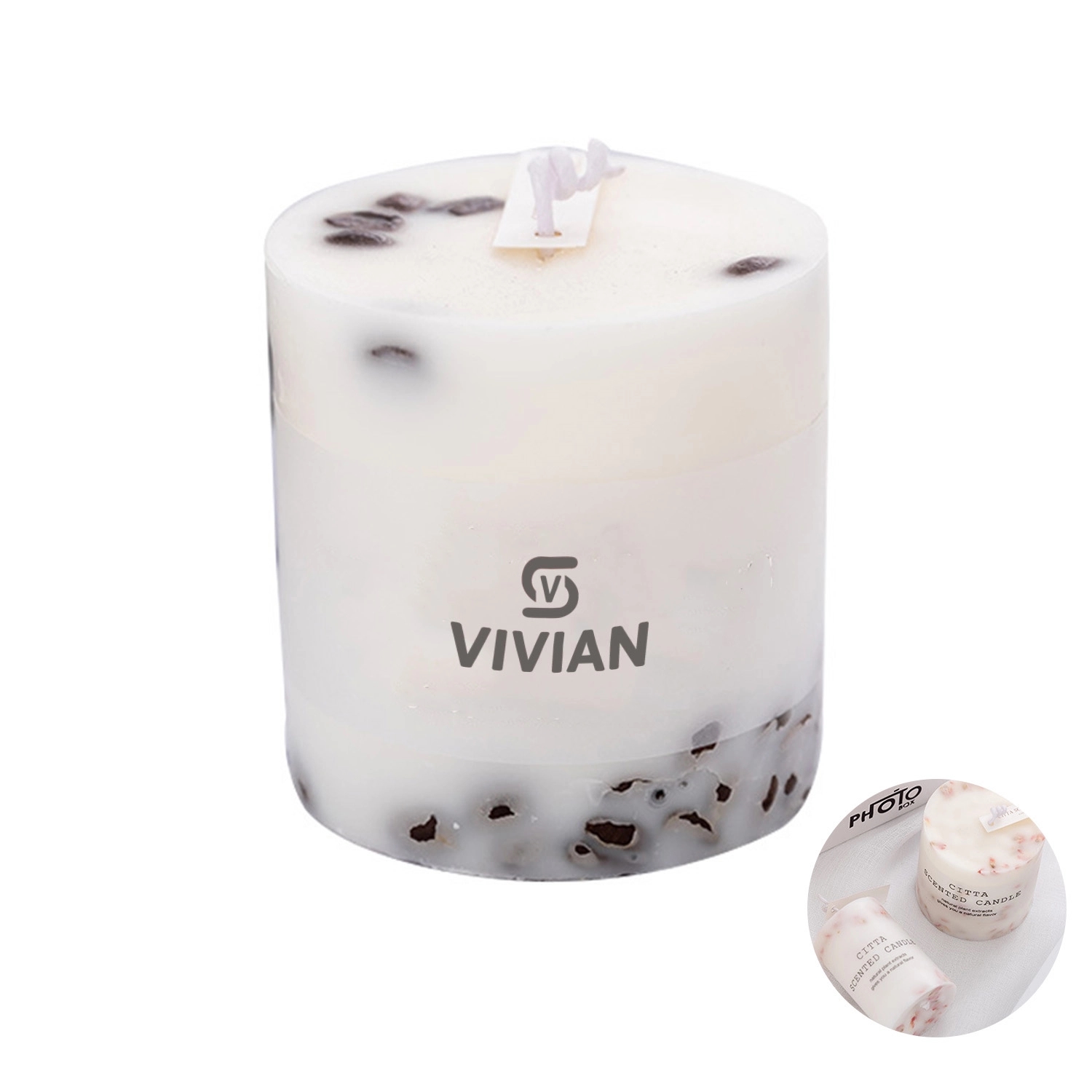10 Oz Soy Wax Scented Candle W/ Preserved Flower Petals 1