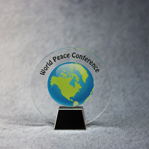 Acrylic Circle With Chrome Base 4