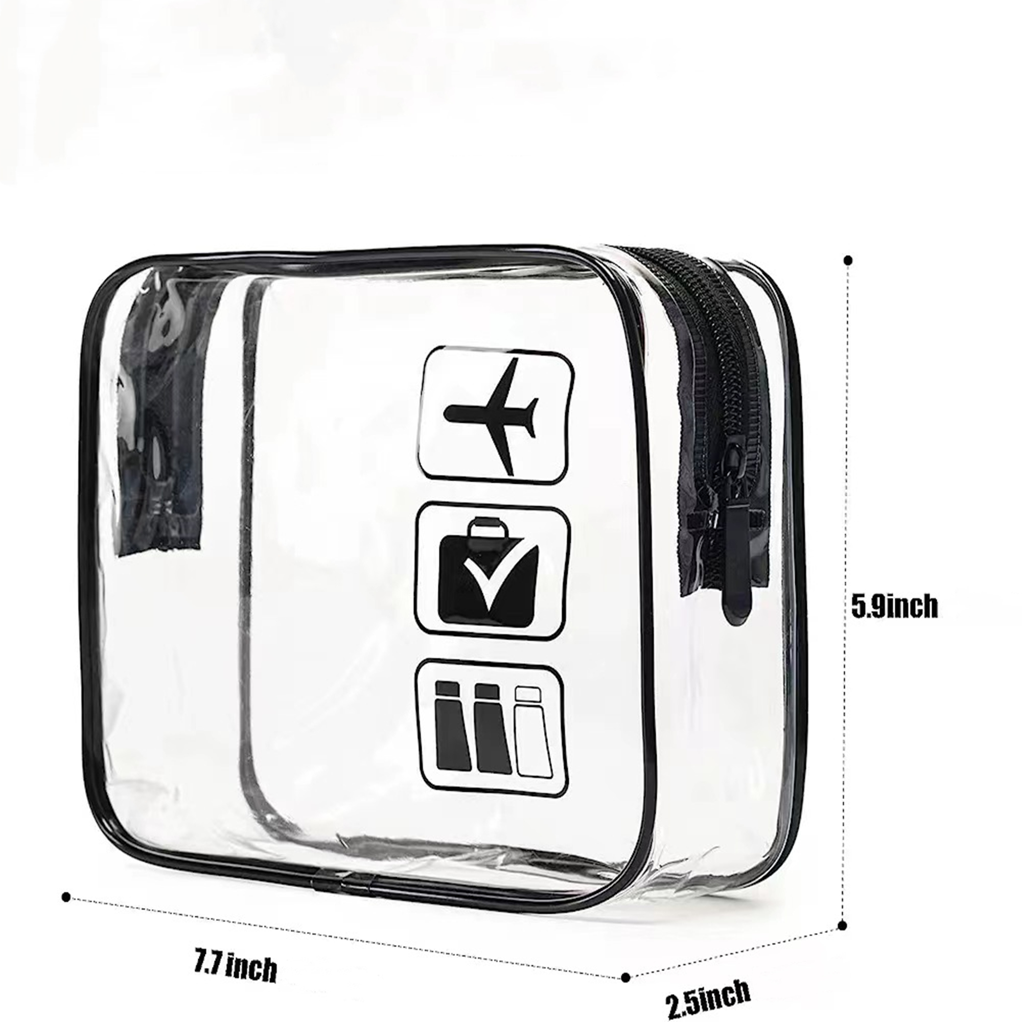 Clear Travel Toiletry Bag Wih Zippers 3