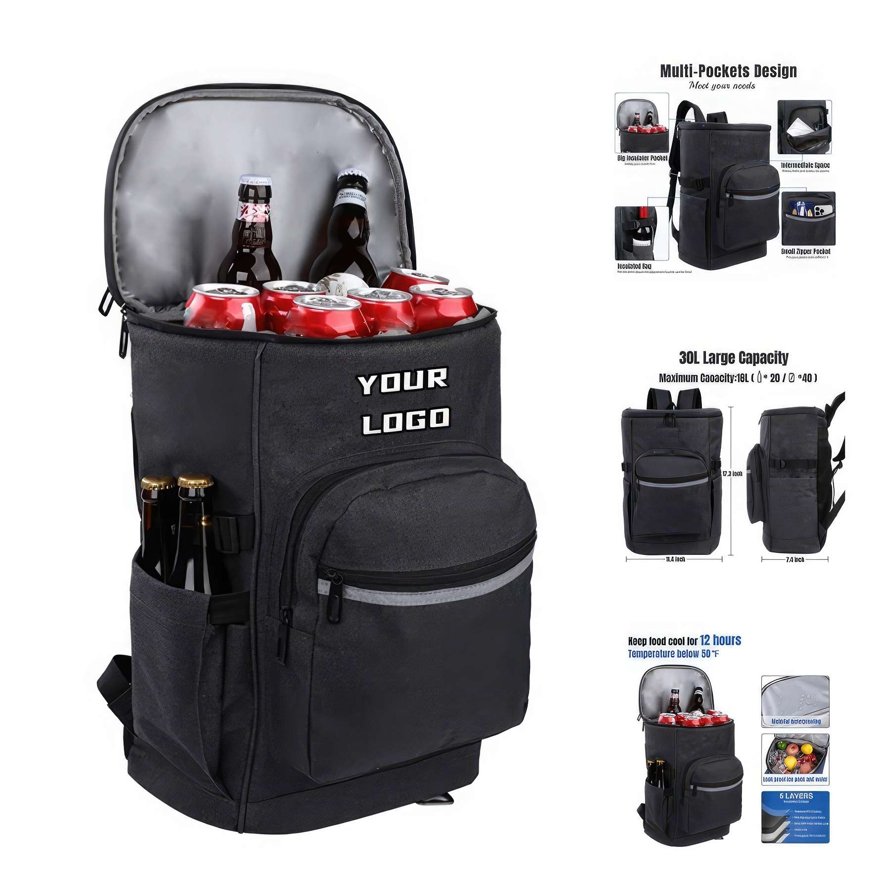 30L Insulated Picnic Backpack Cooler Bag 3