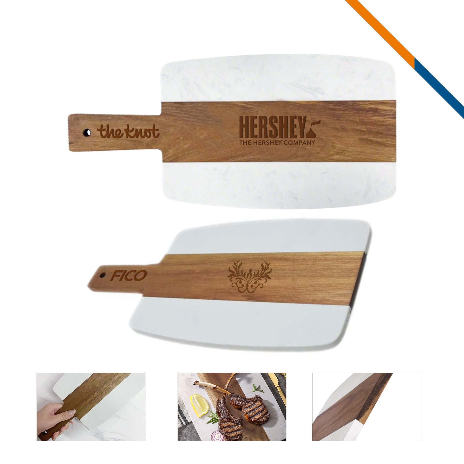 Hendrix Marble Acacia Wood Cutting Board 5