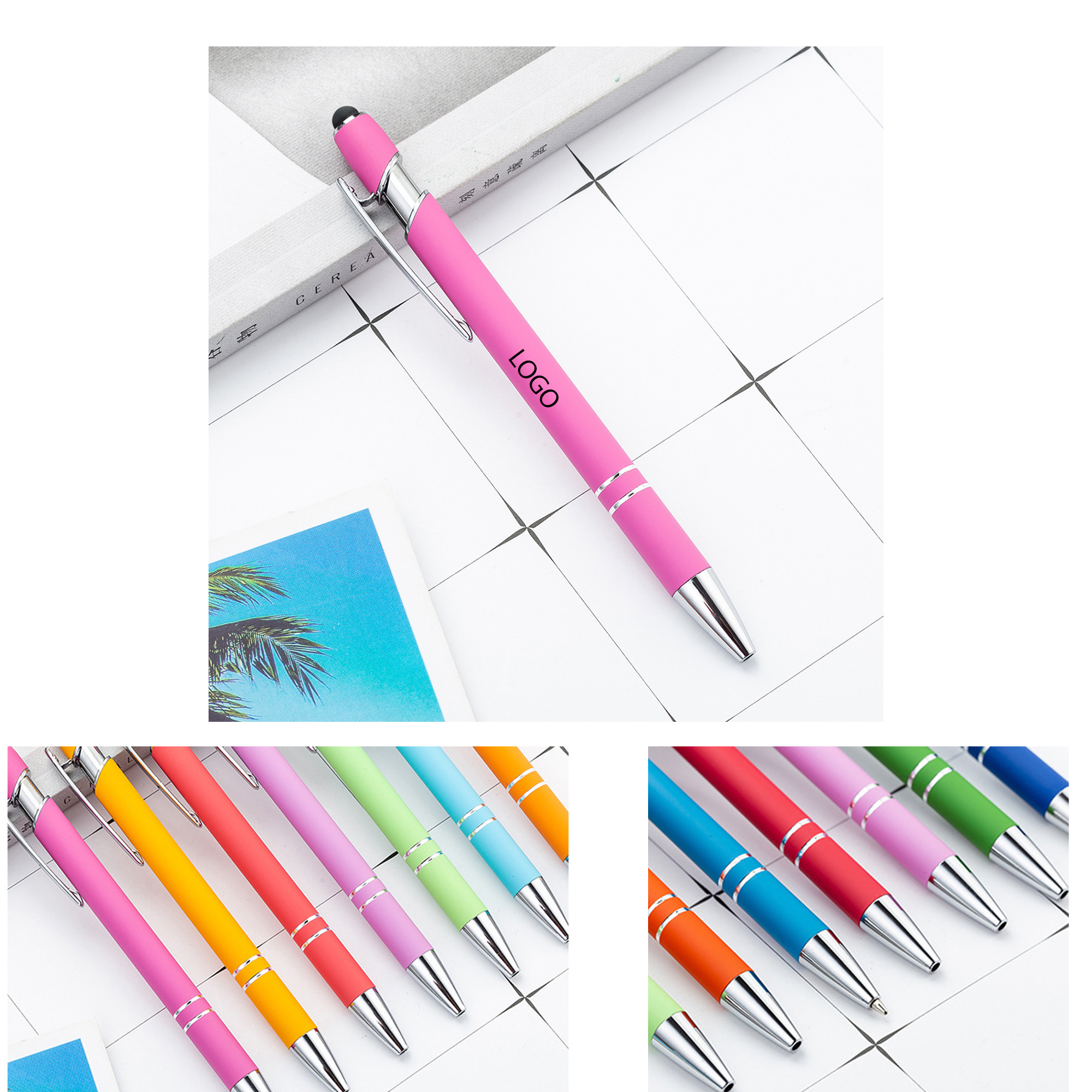 Aluminum-Plastic Covered Ballpoint Pen 2