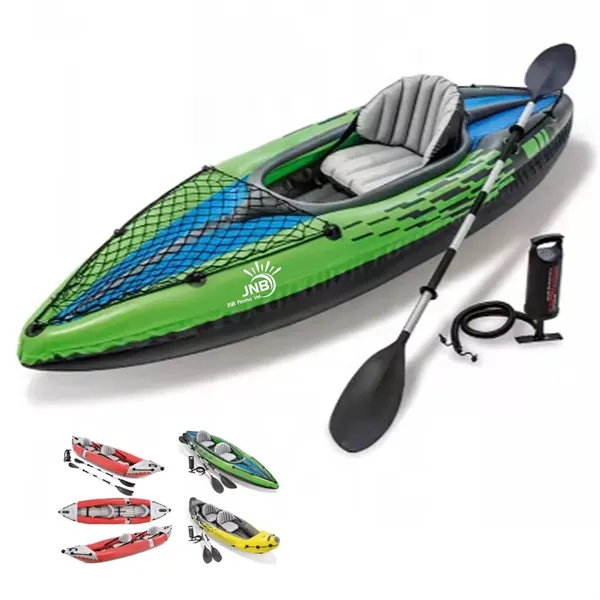 2-Person Inflatable Kayak Set with Aluminum Oars