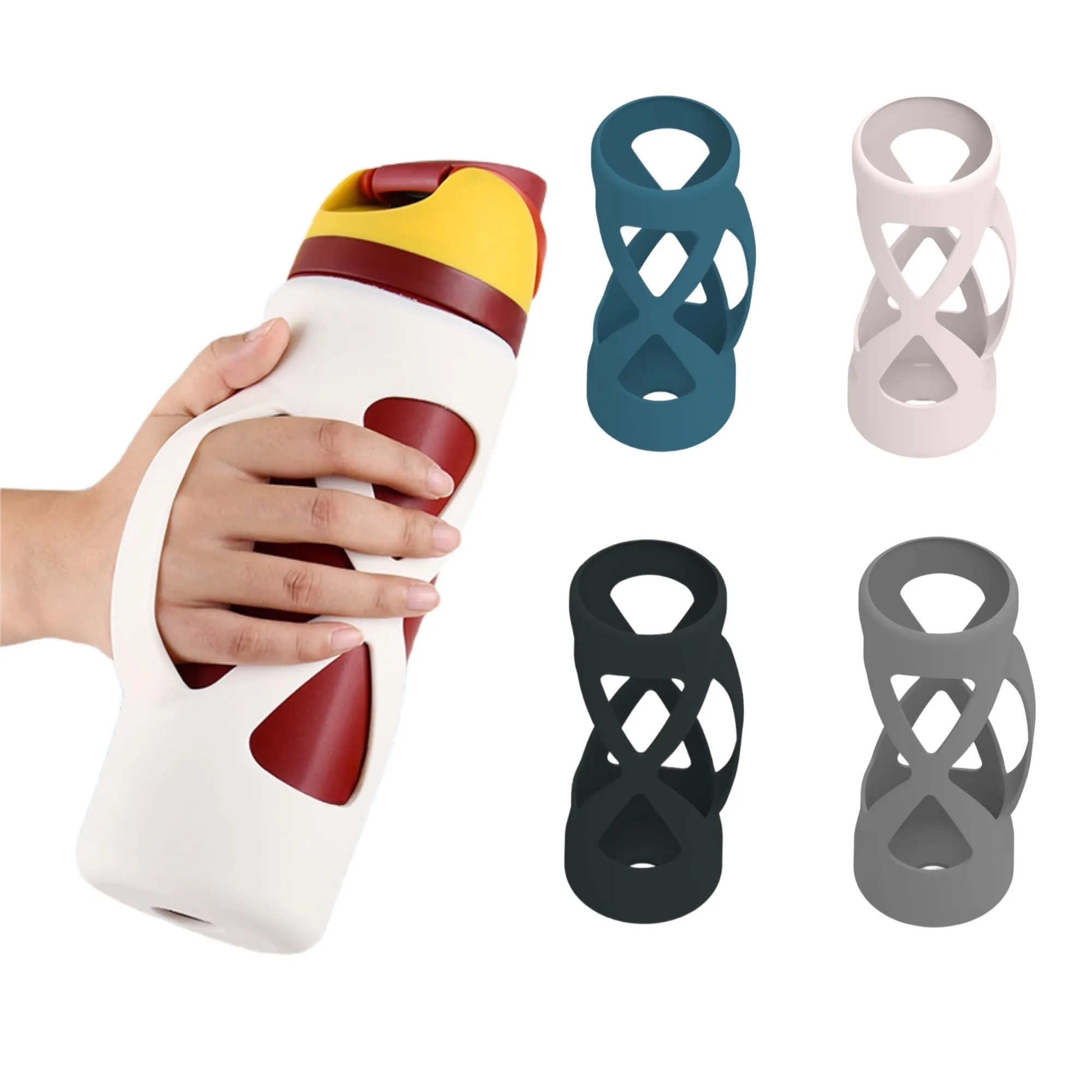 Sports Water Bottle Non-Slip Silicone Protective Sleeve