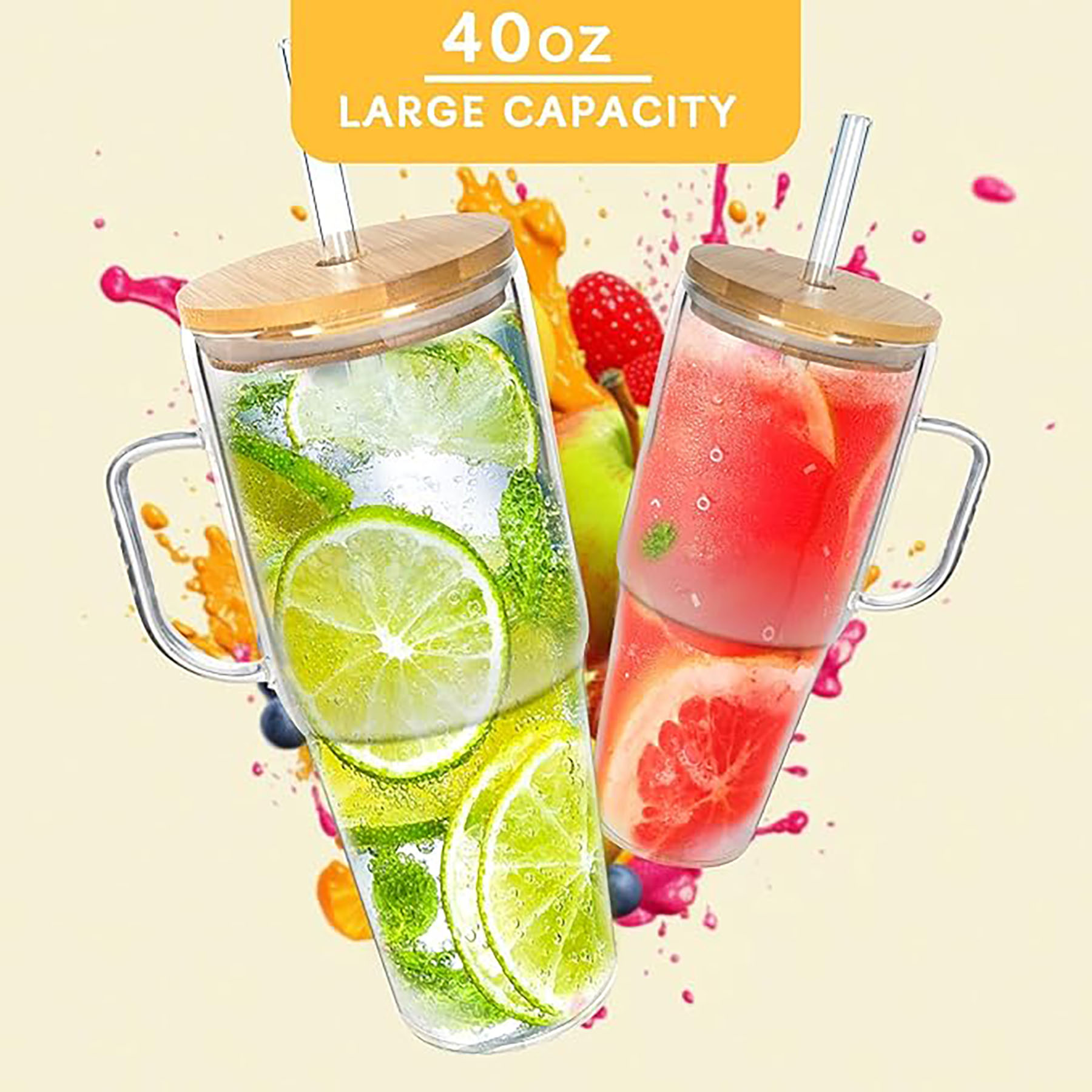 40 Oz. Glass Tumbler With Handle 4