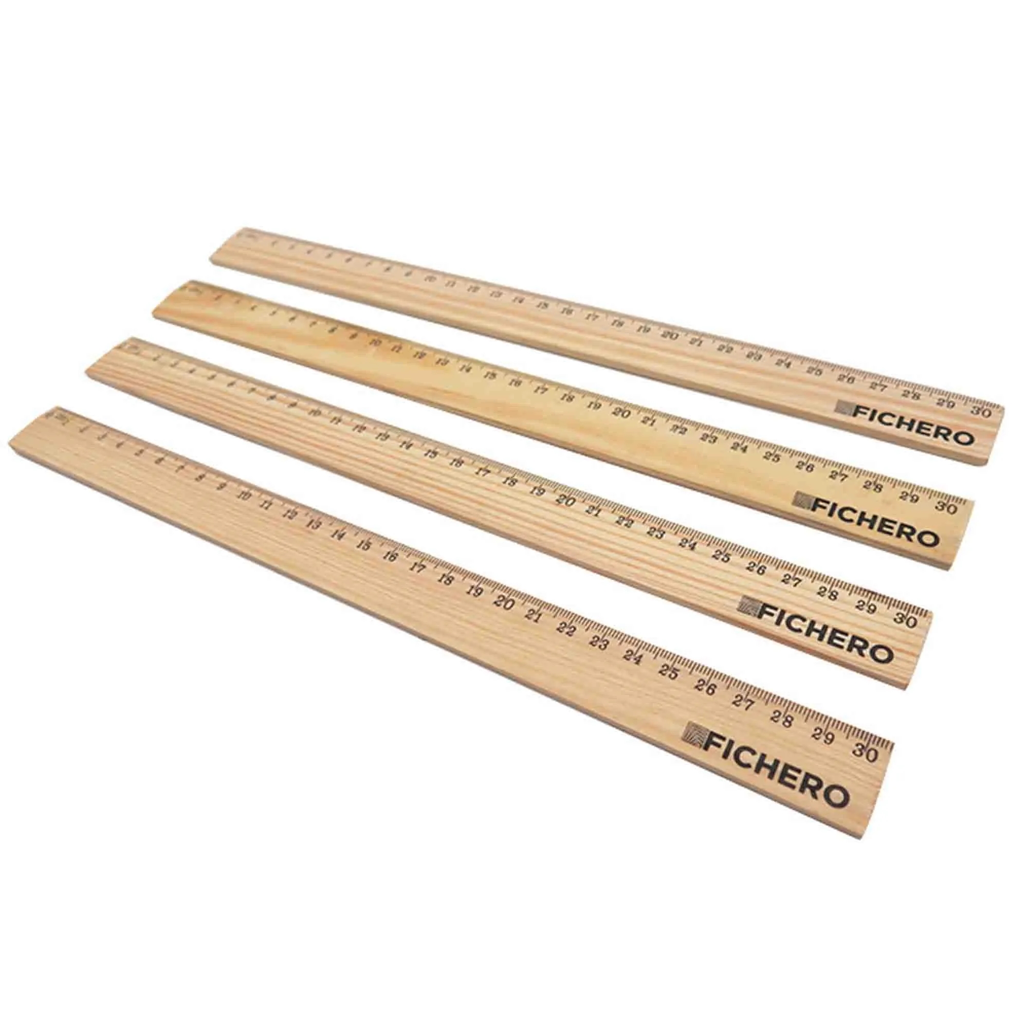 Natural Finish Flat Eco-Friendly Wooden Ruler 2