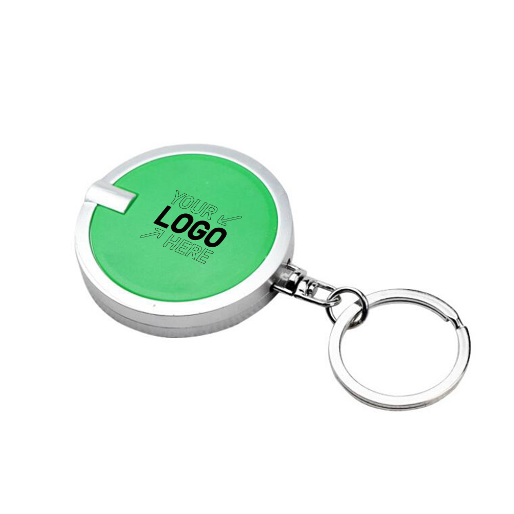 Deluxe coaster shape round mini flashlight keychain 4