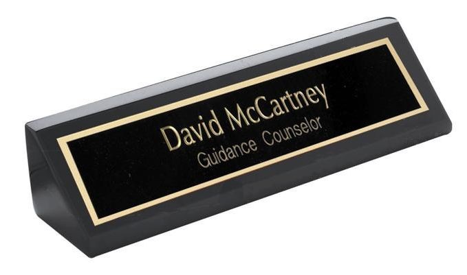 2" x 10" Black Piano Finish Wood Desk Wedge 2