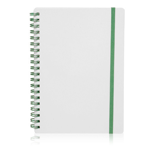 White Spiral Notebooks with Elastic Band 11