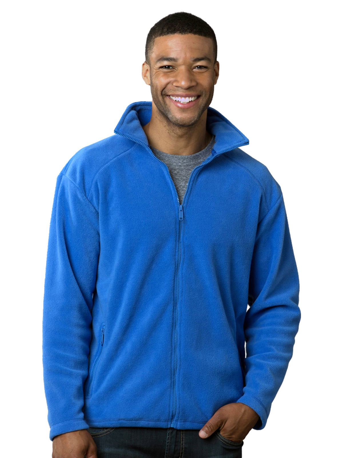 Blue Generation - Men's 2-Pocket Micro Fleece Full Zip Jacket 20