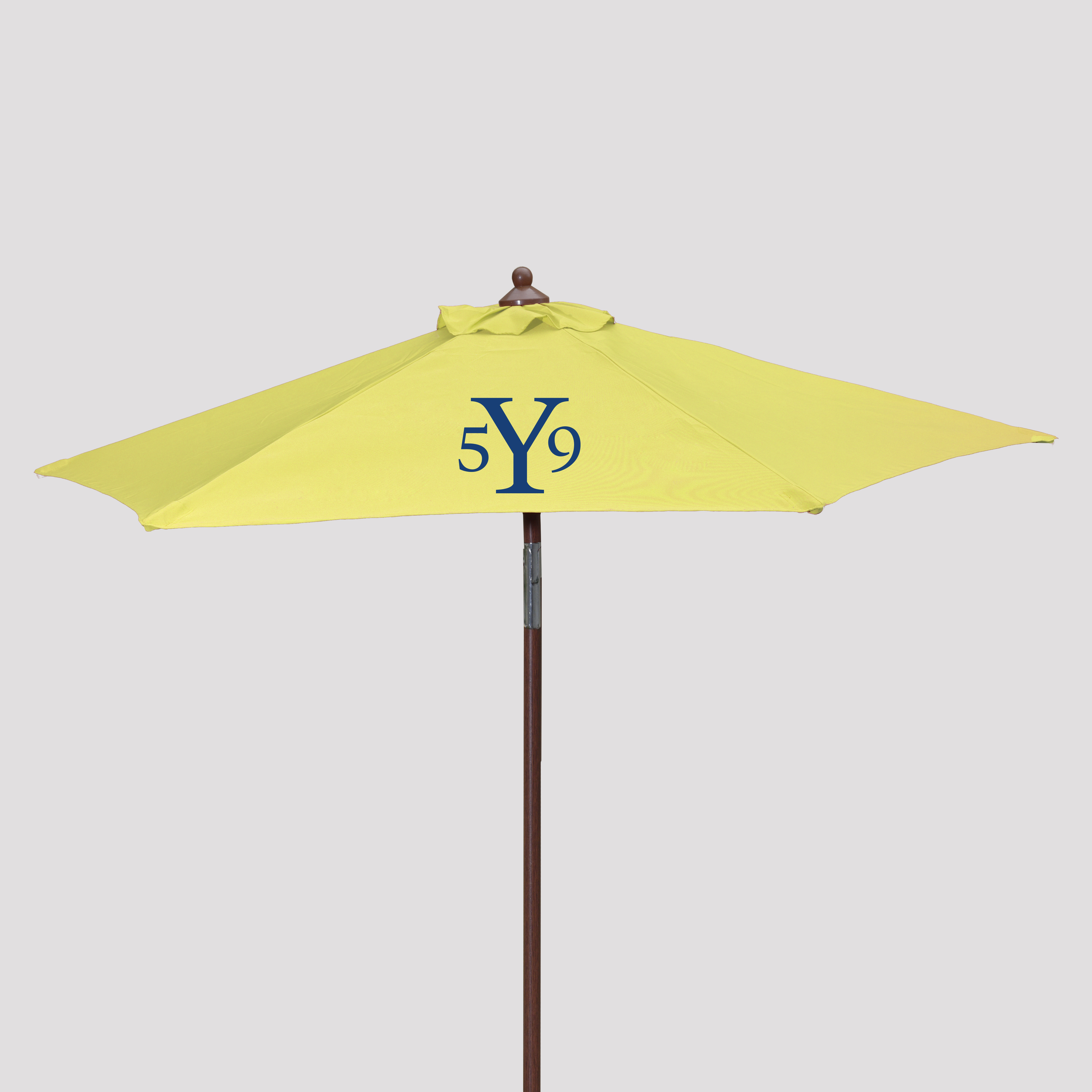 7' Wood Look Market Umbrella with Tilt