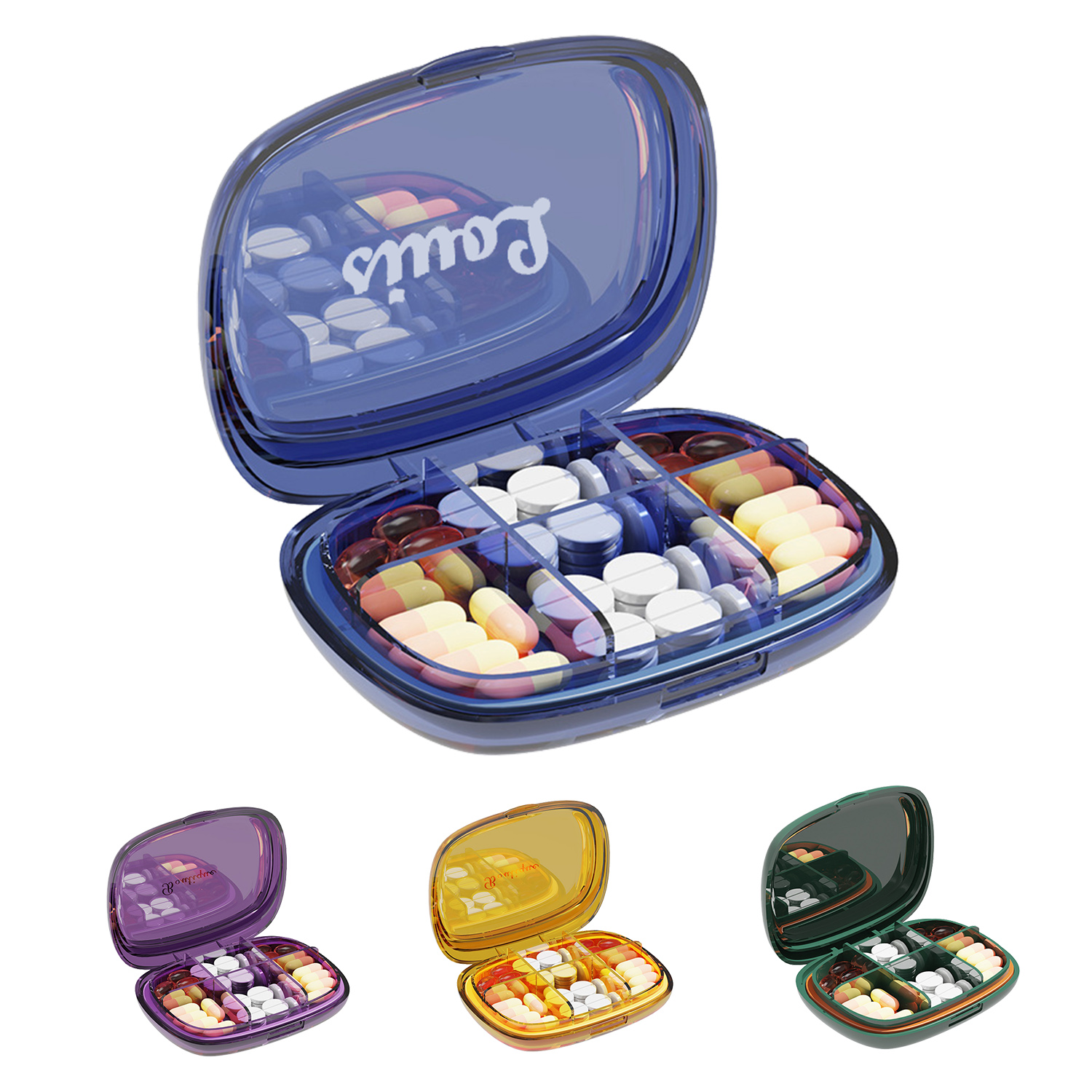 Plastic Sealed Tablet Storage Pill Box 8