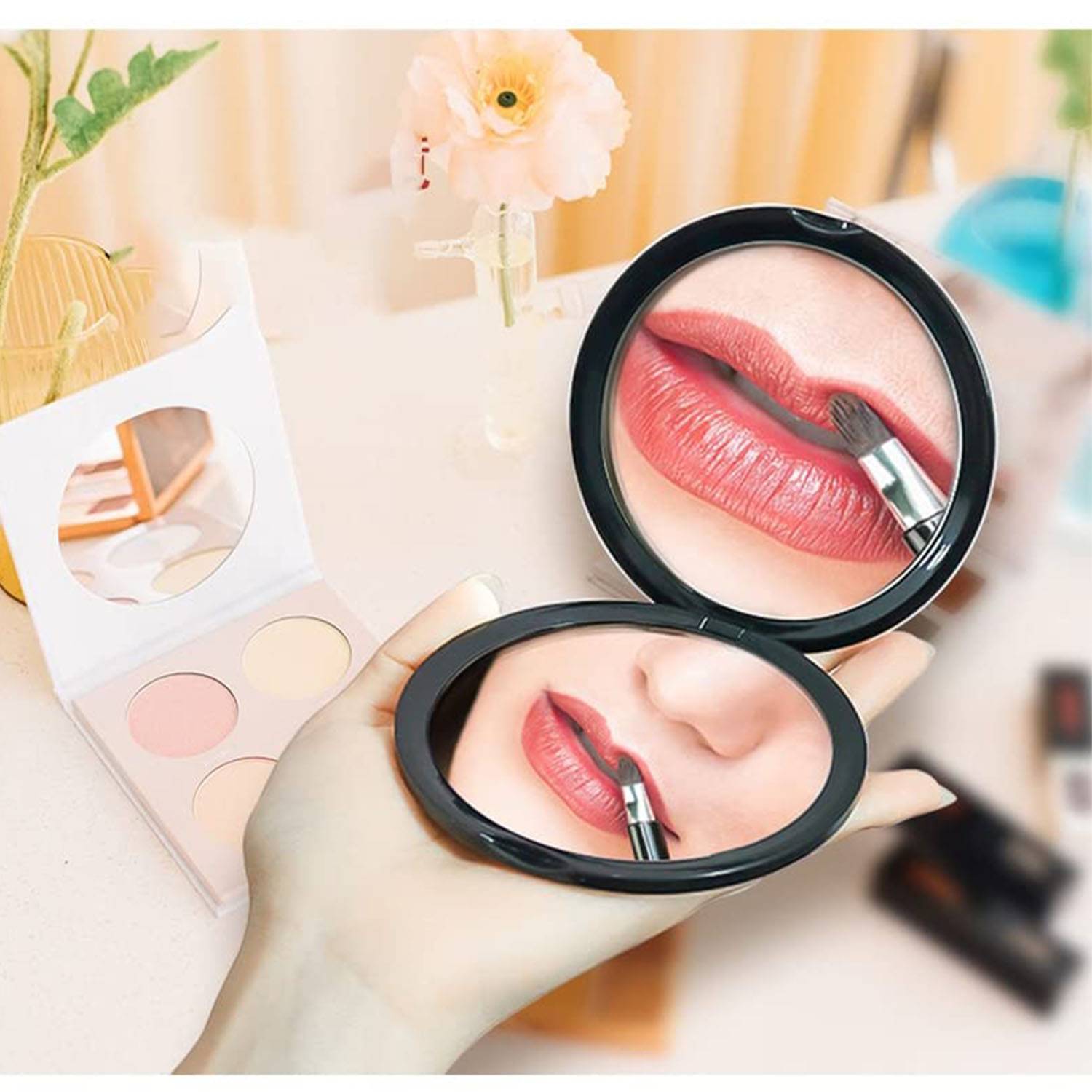 Double-Sided Foldable Portable Mini Makeup Mirror 5