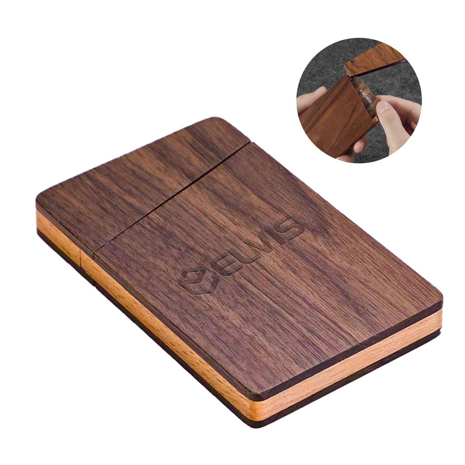 Solid Wood Business Card Holder Organizing Box 2