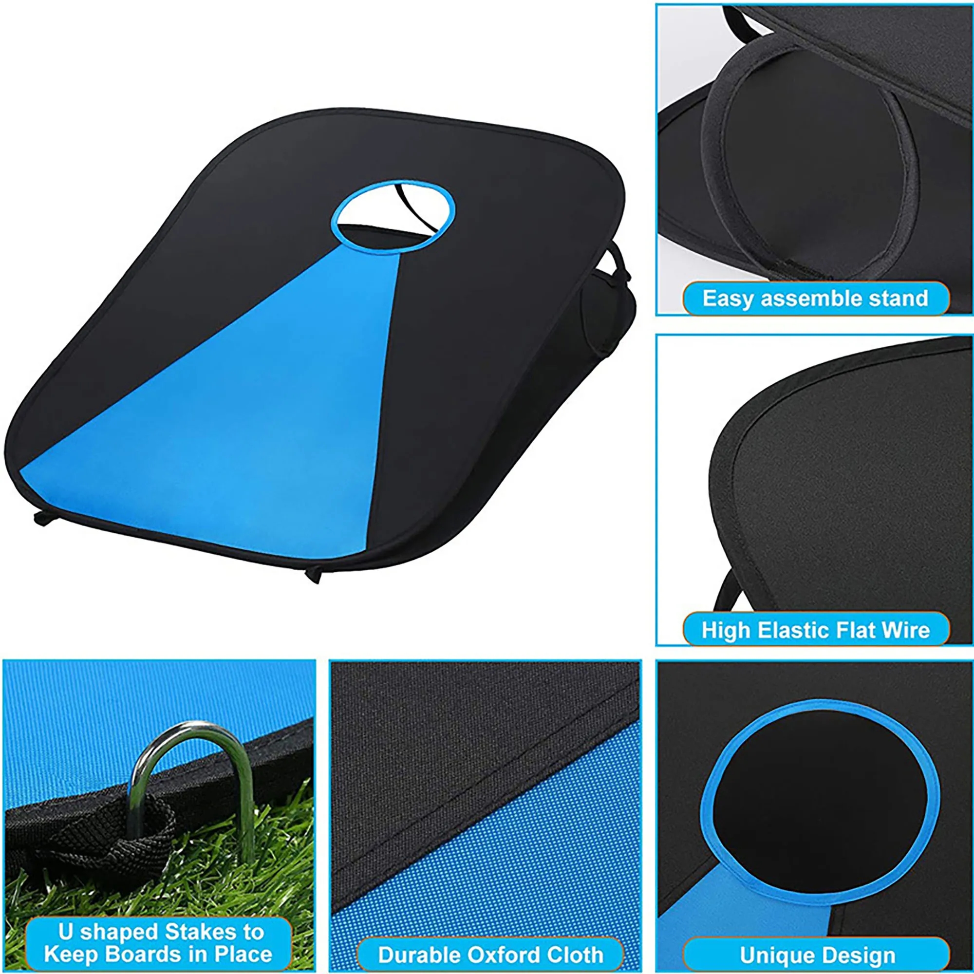 Collapsible Fun Cornhole Set Outdoor Game Boards 5