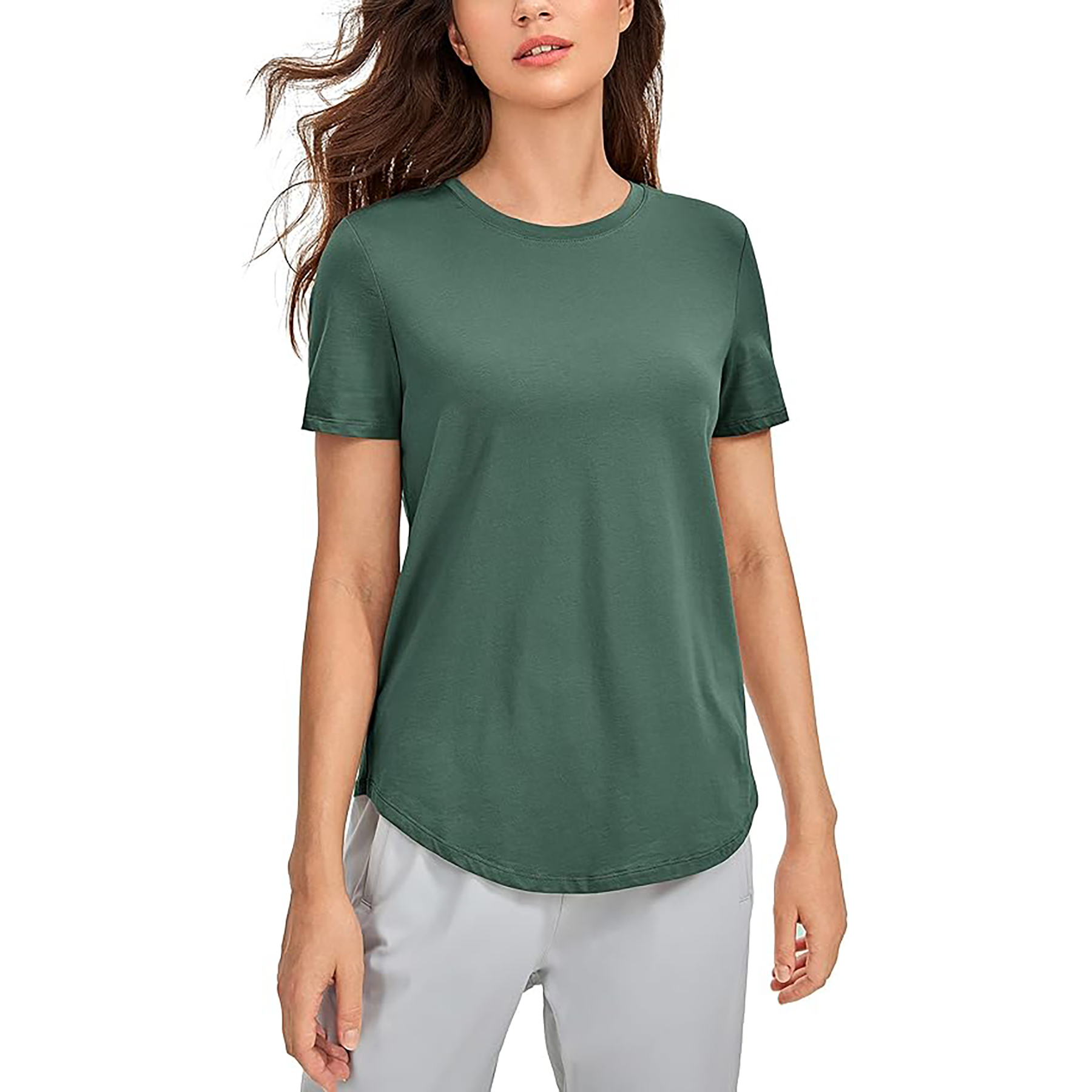 Men's Cotton Hip Hop Crew Neck Long T Shirt 24