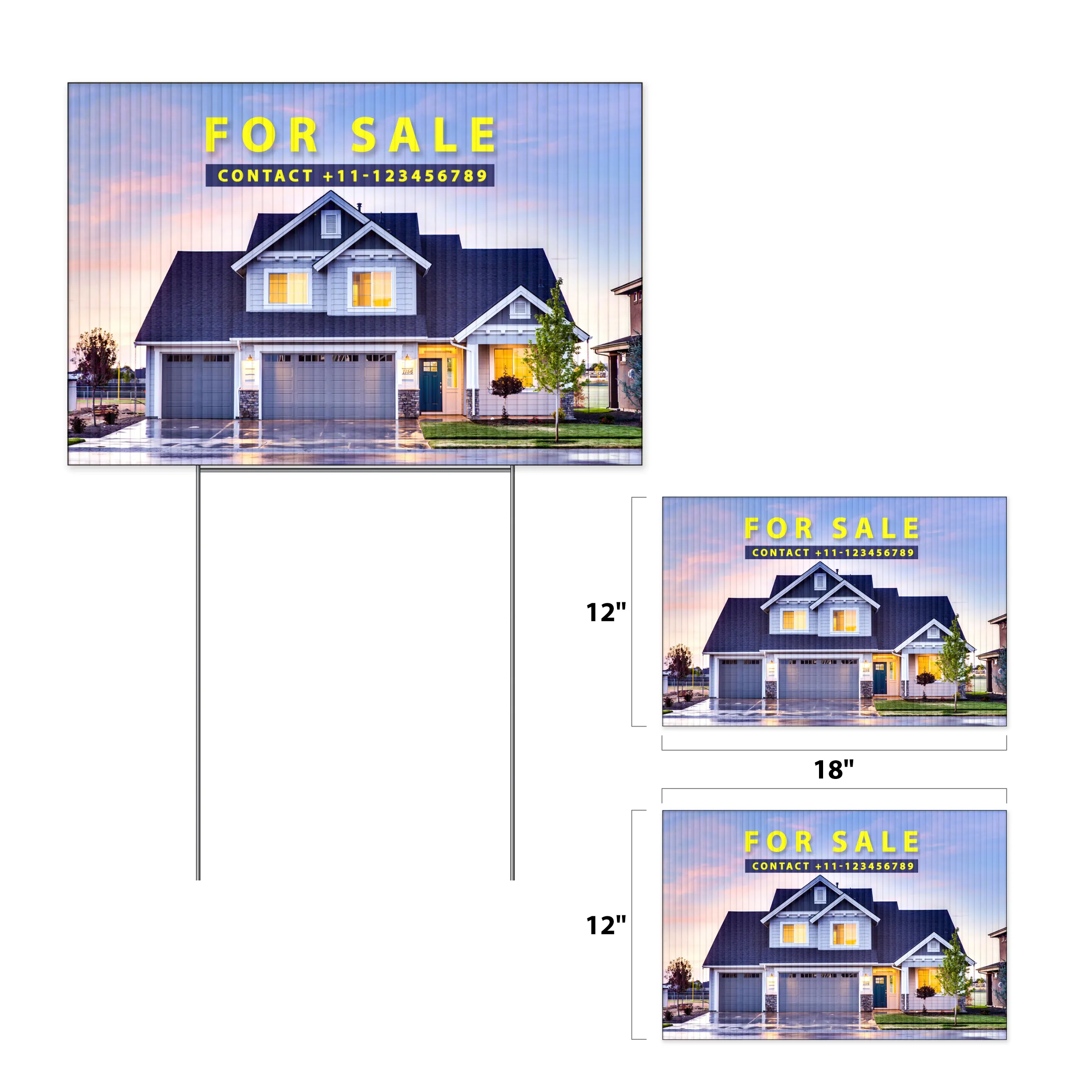 12" x 18" Full-Color Double-Sided Corrugated Yard Sign 4
