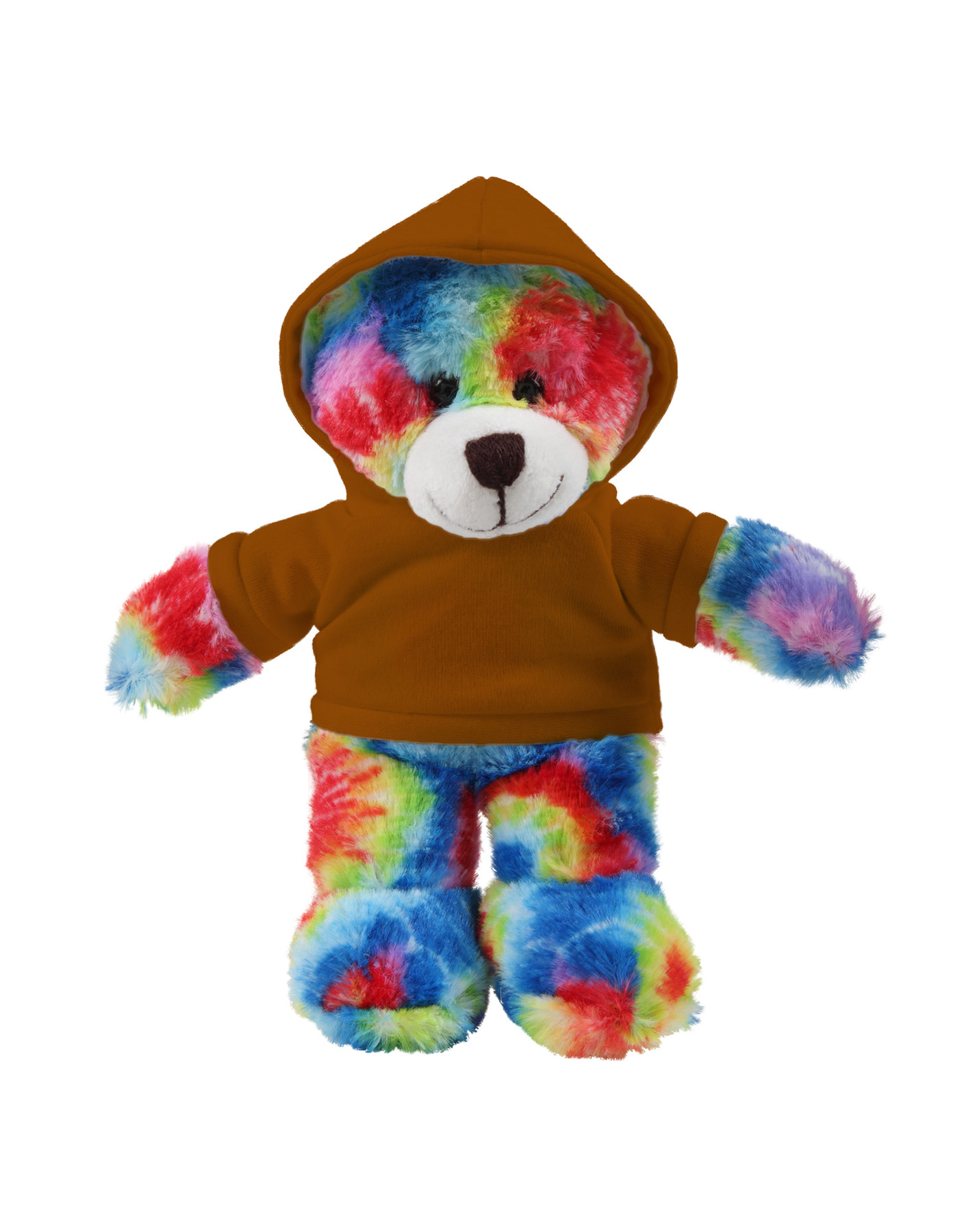 soft plush Tie Dye Bear with hoodie 7