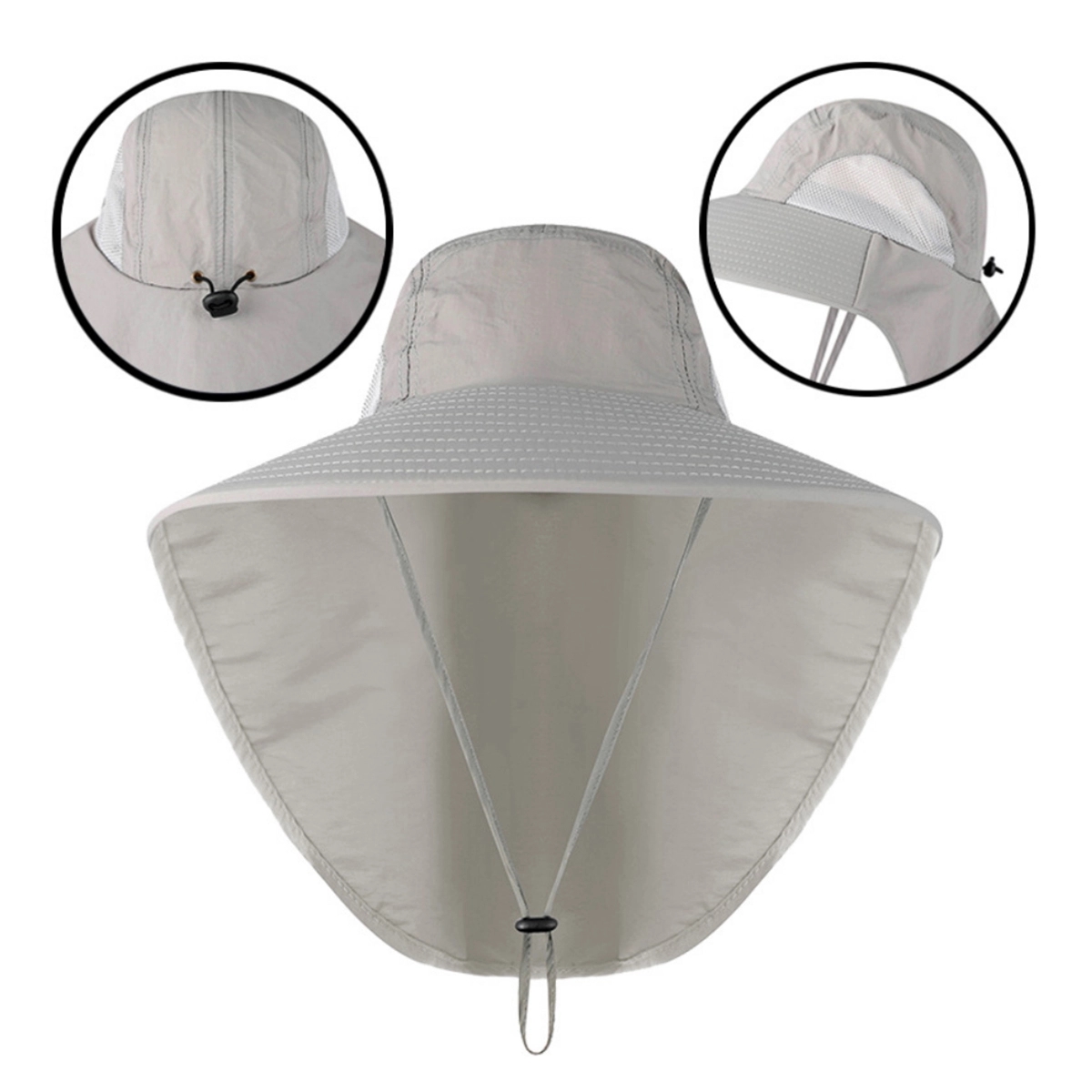 Wide Brim Sun Hat With Neck Flap 4