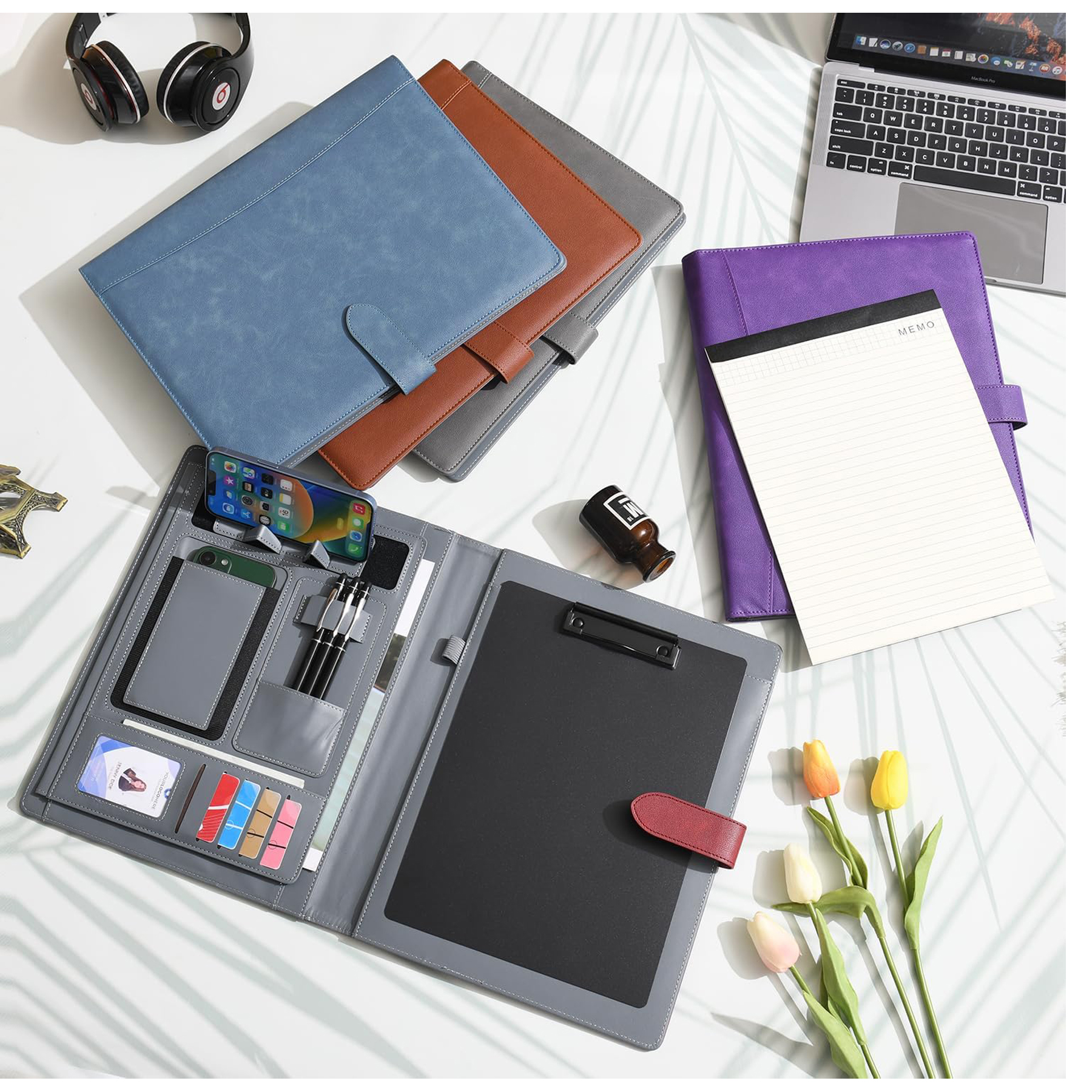 A4 Leather Portfolio Binder for Professionals 4