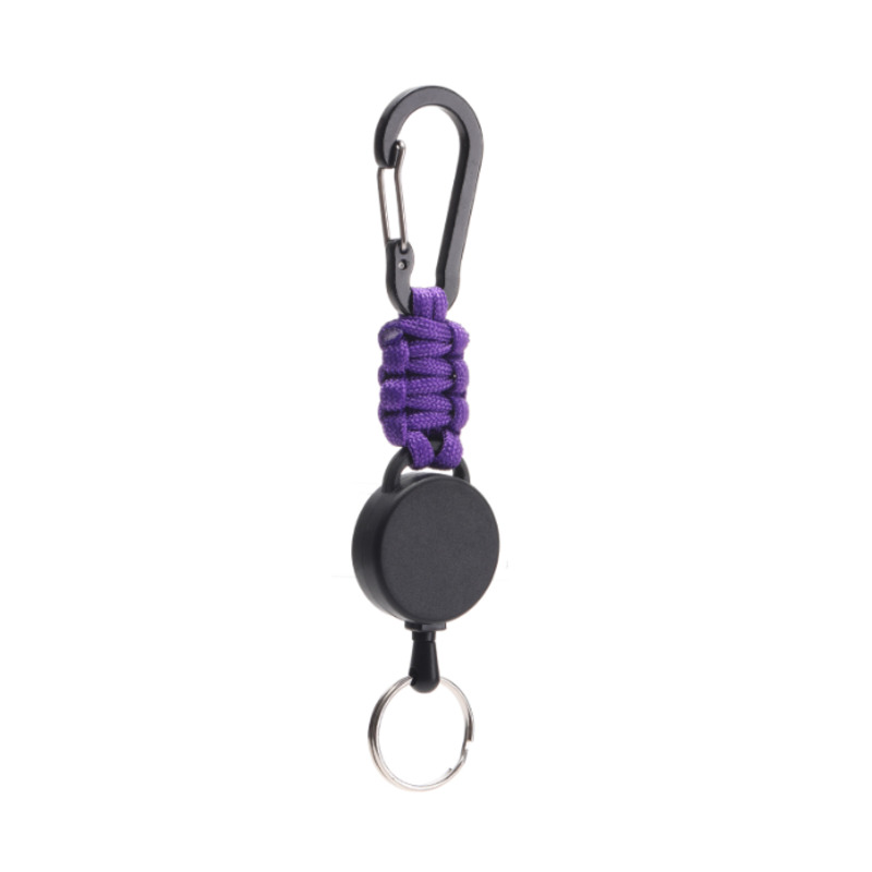 Retractable Paracord Keychain W/ Carabiner 11