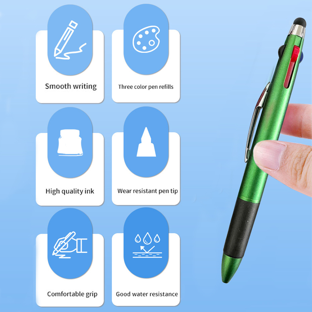 Tri Color Touch Ballpoint Pen 3